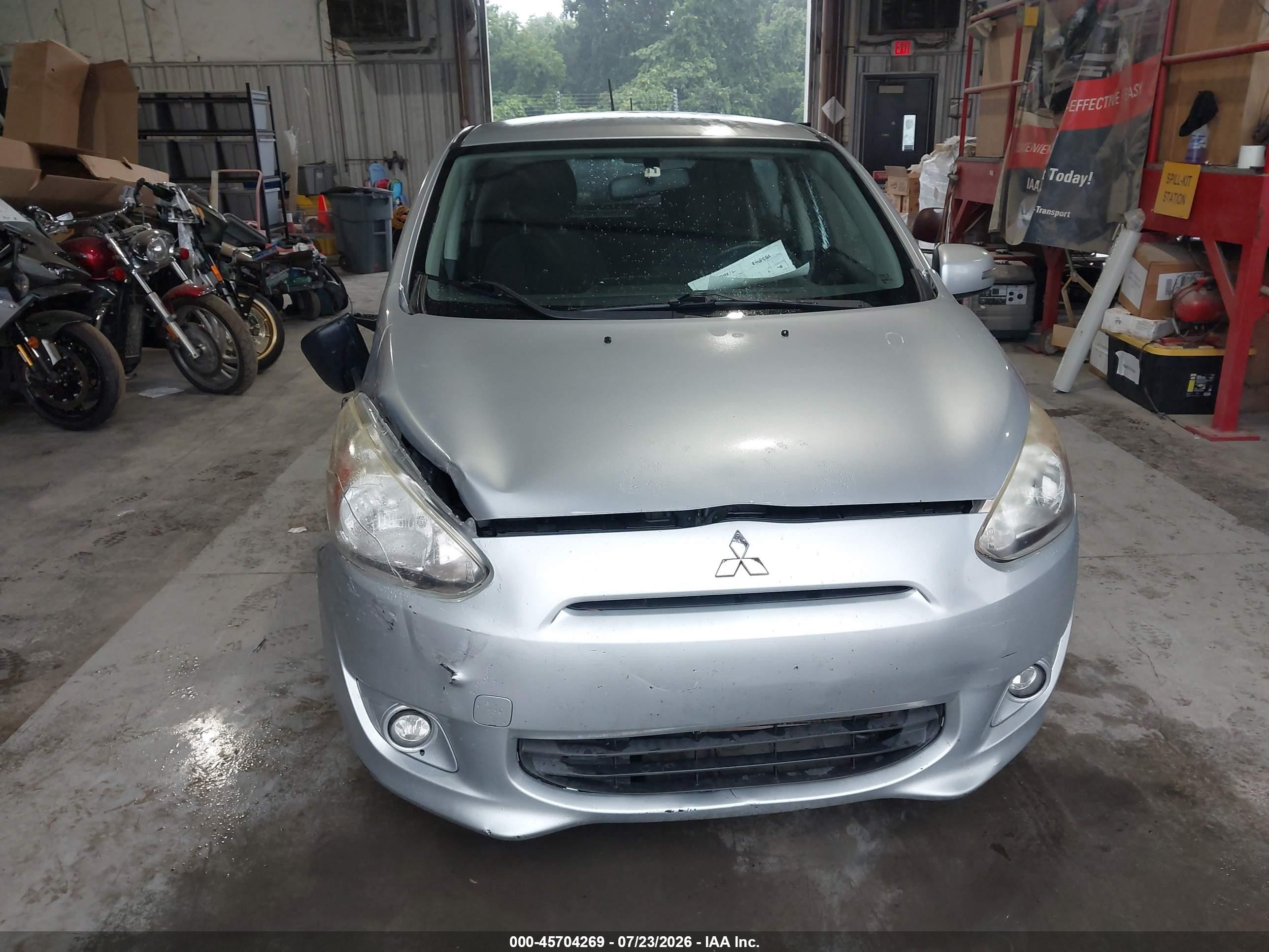 2015 Mitsubishi Mirage Es Серебряный vin: ML32A4HJ7FH038185