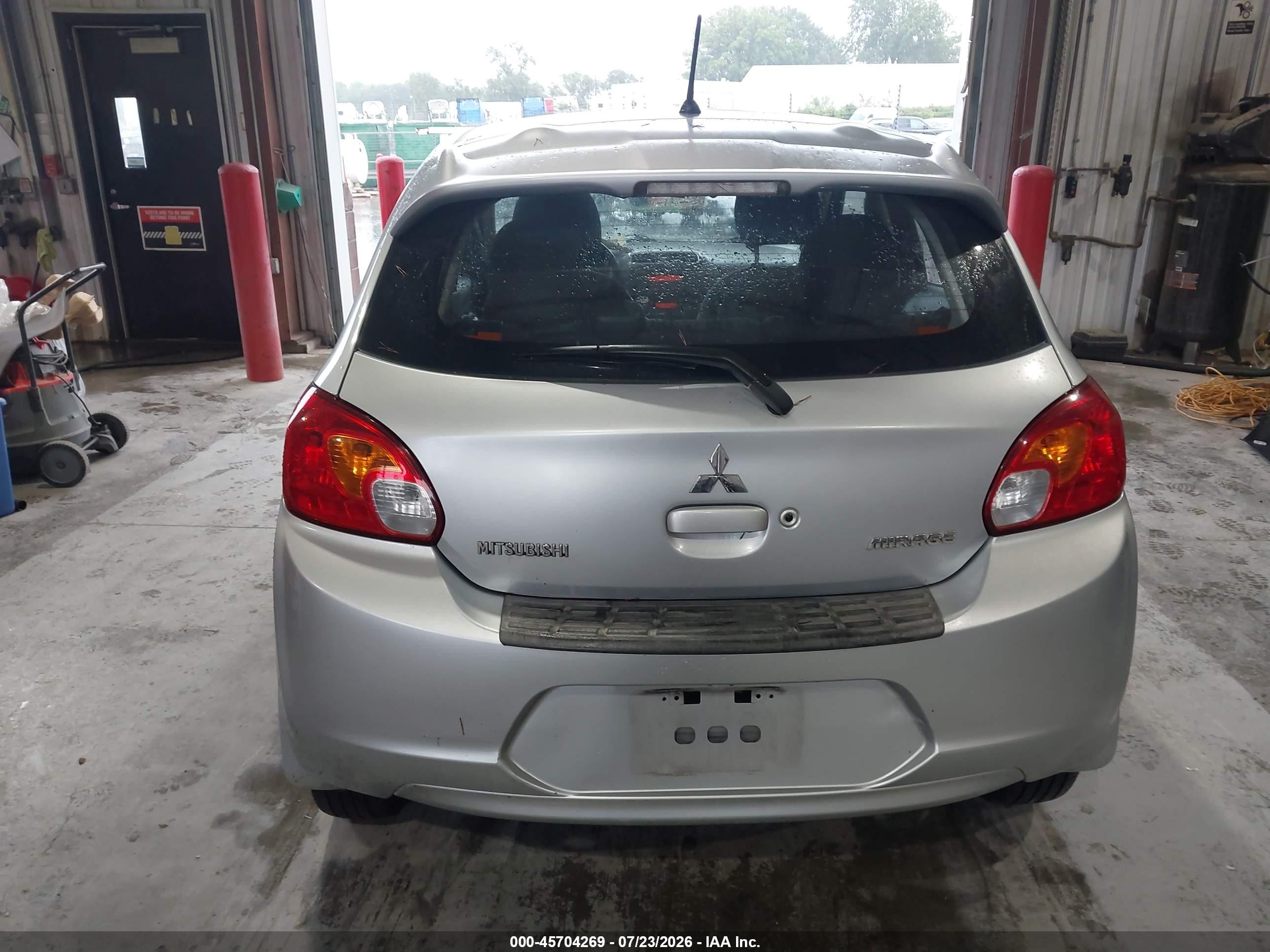 2015 Mitsubishi Mirage Es Серебряный vin: ML32A4HJ7FH038185