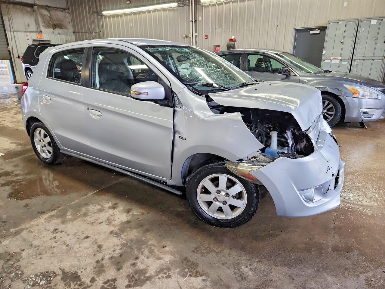 2015 Mitsubishi Mirage Es Silver vin: ML32A4HJ7FH054967