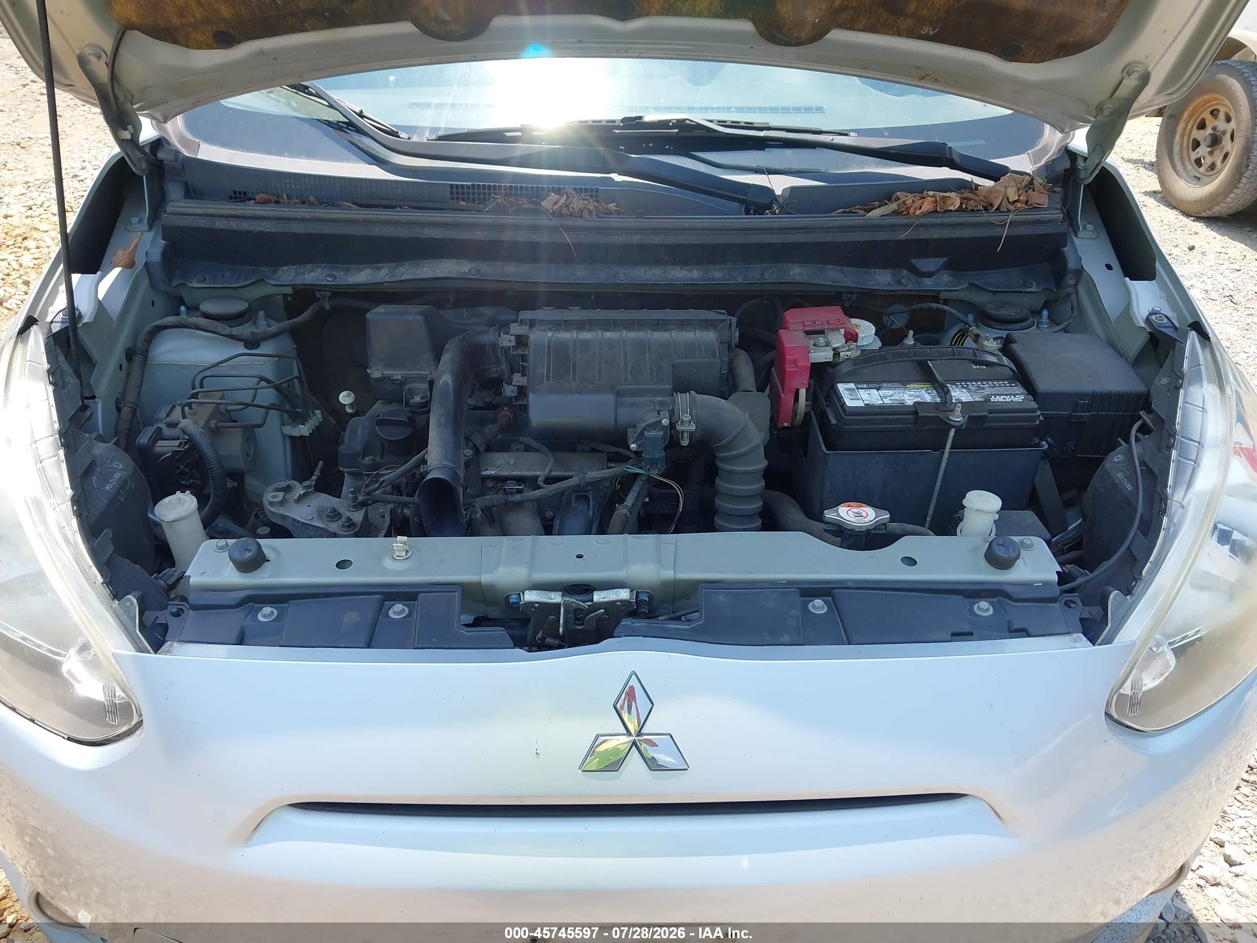 2015 Mitsubishi Mirage Es Серебряный vin: ML32A4HJ8FH032363