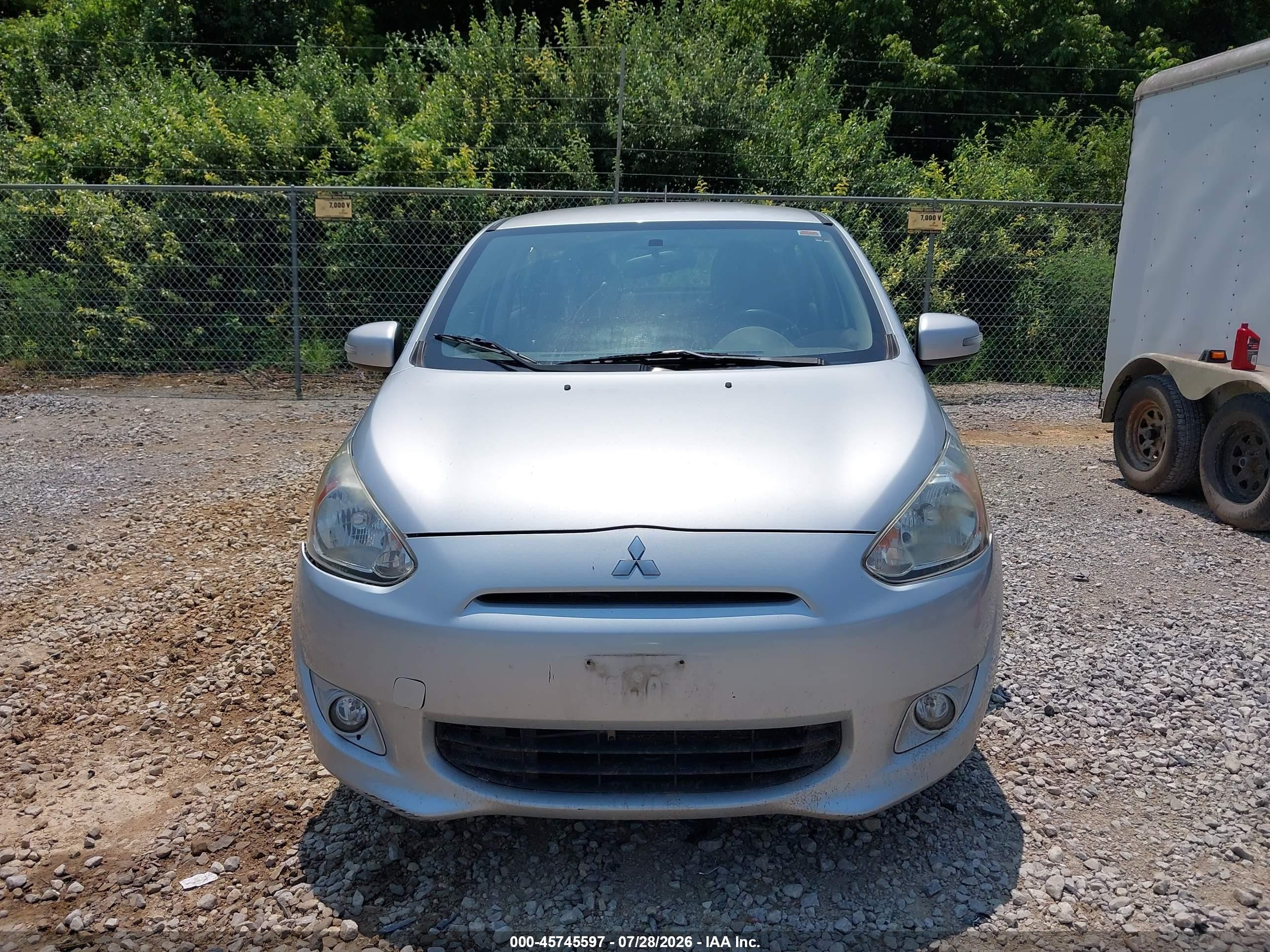 2015 Mitsubishi Mirage Es Серебряный vin: ML32A4HJ8FH032363
