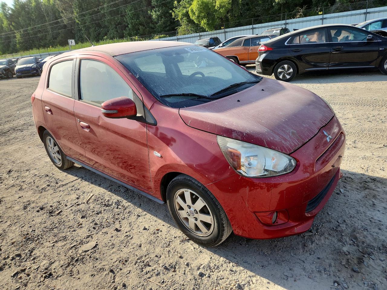 2015 Mitsubishi Mirage Es Red vin: ML32A4HJ8FH052340