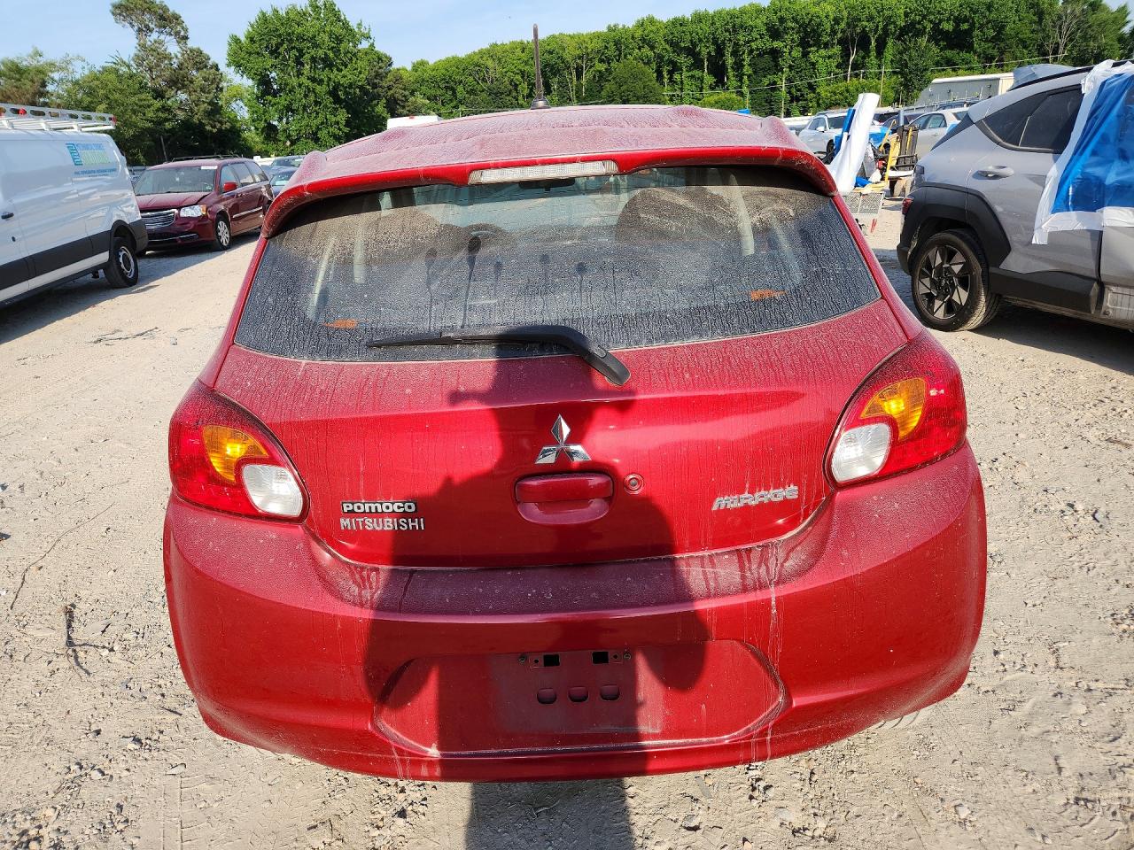 2015 Mitsubishi Mirage Es Red vin: ML32A4HJ8FH052340