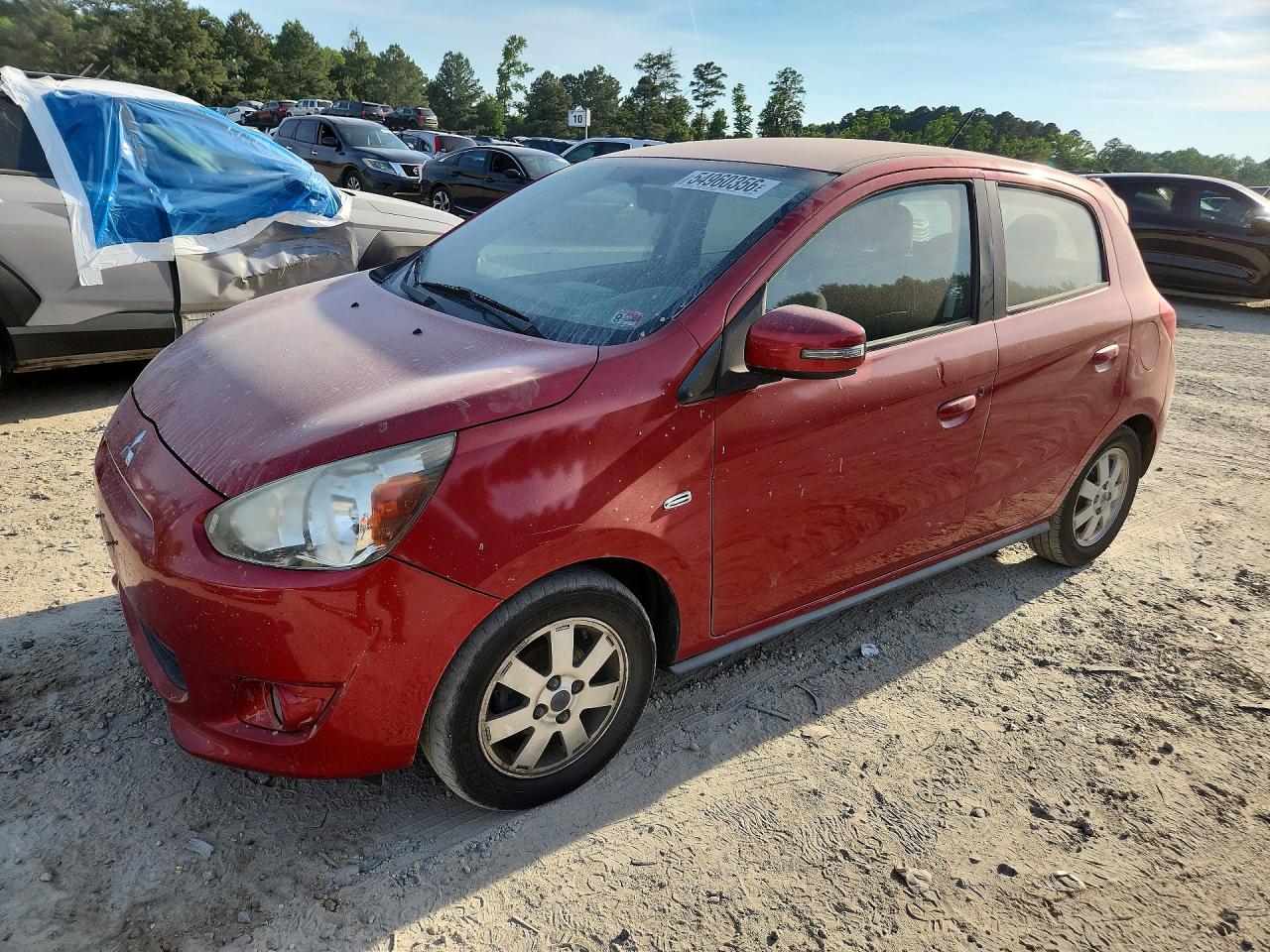 2015 Mitsubishi Mirage Es Red vin: ML32A4HJ8FH052340