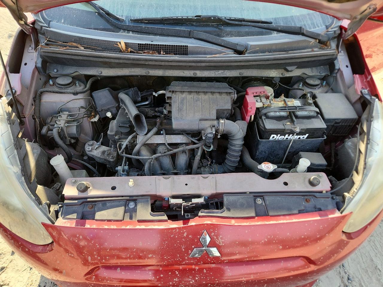 2015 Mitsubishi Mirage Es Red vin: ML32A4HJ8FH052340