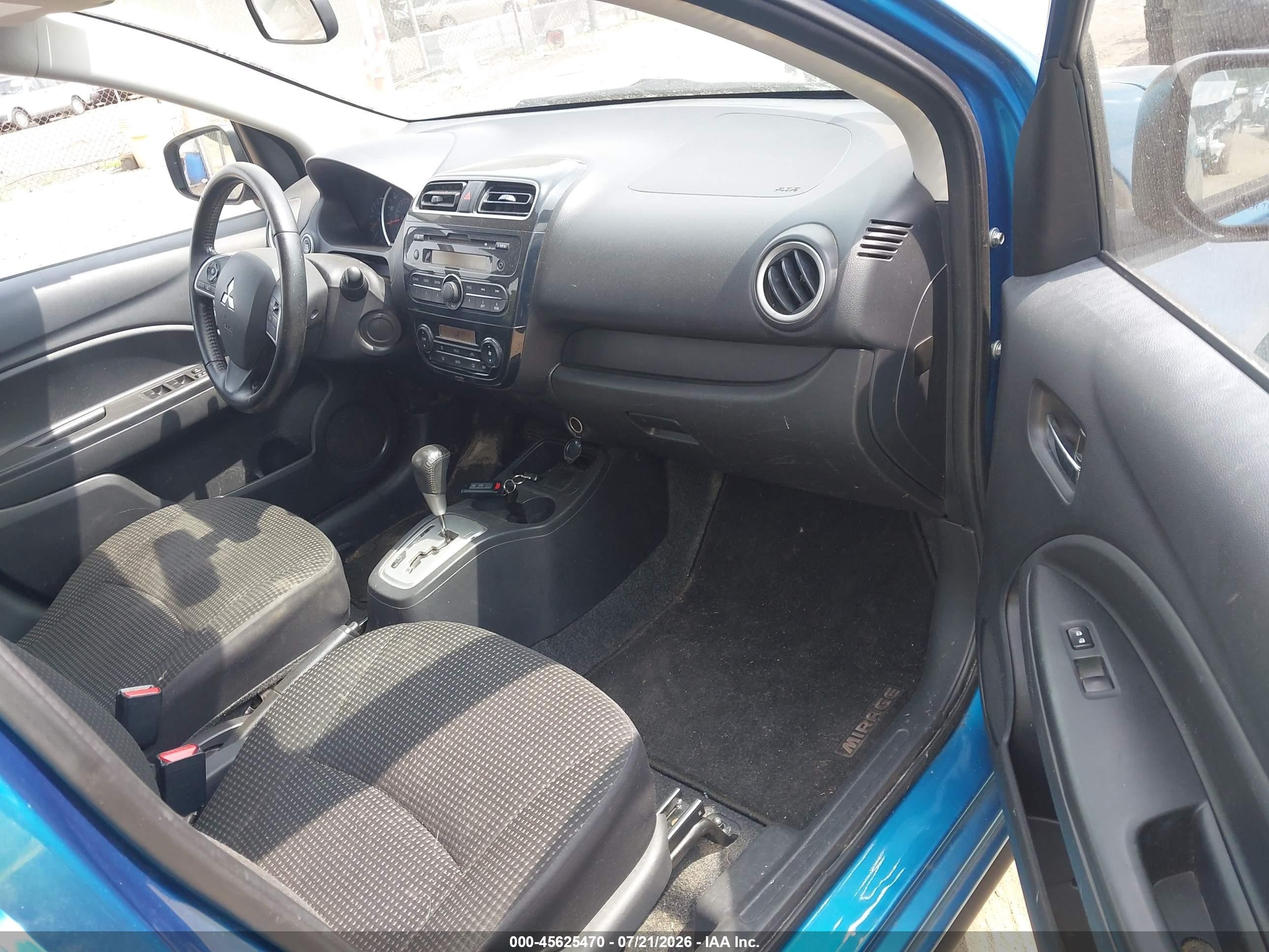 2015 Mitsubishi Mirage Es Синий vin: ML32A4HJ9FH060446