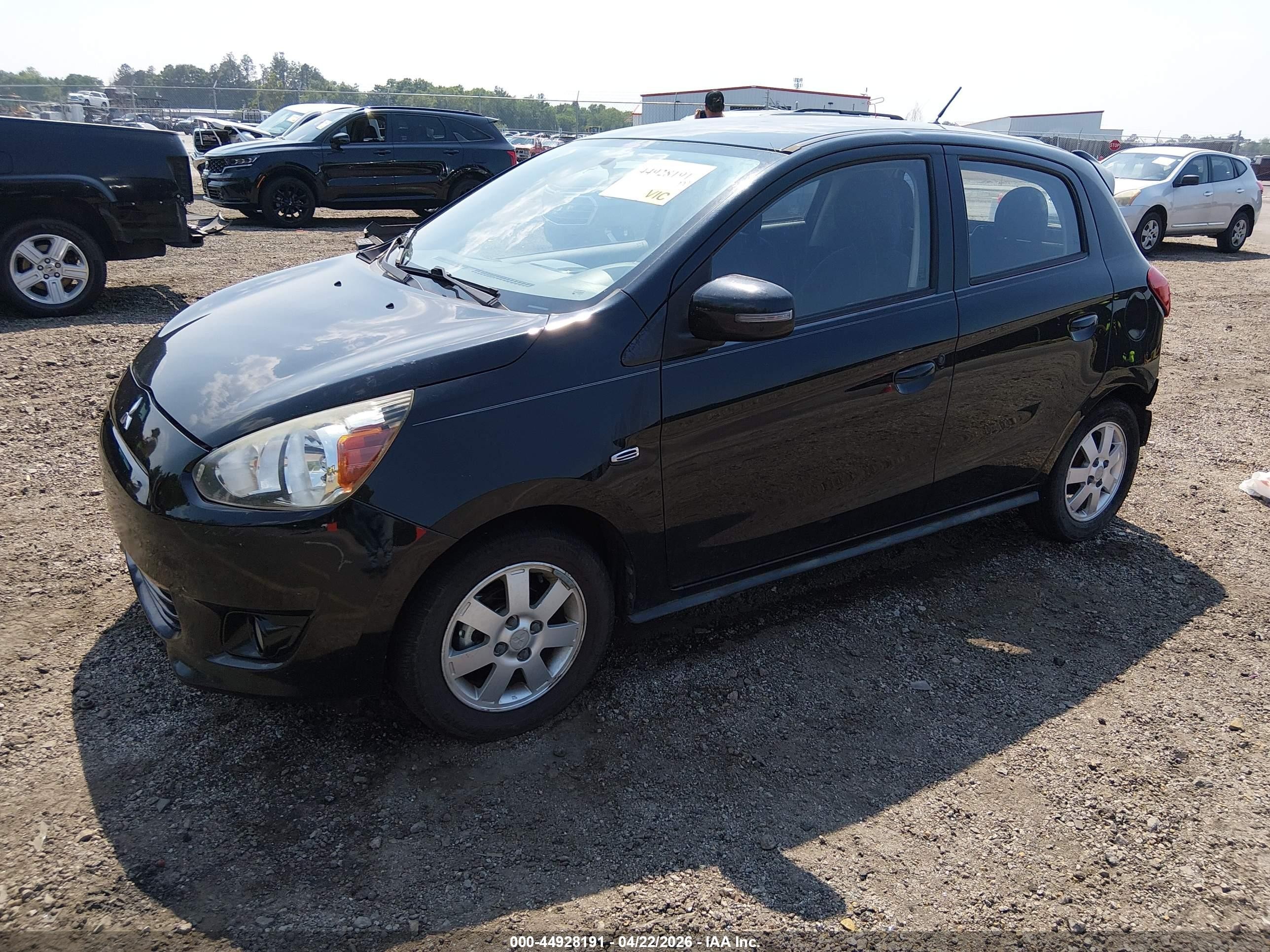 2015 Mitsubishi Mirage Es Black vin: ML32A4HJXFH002751