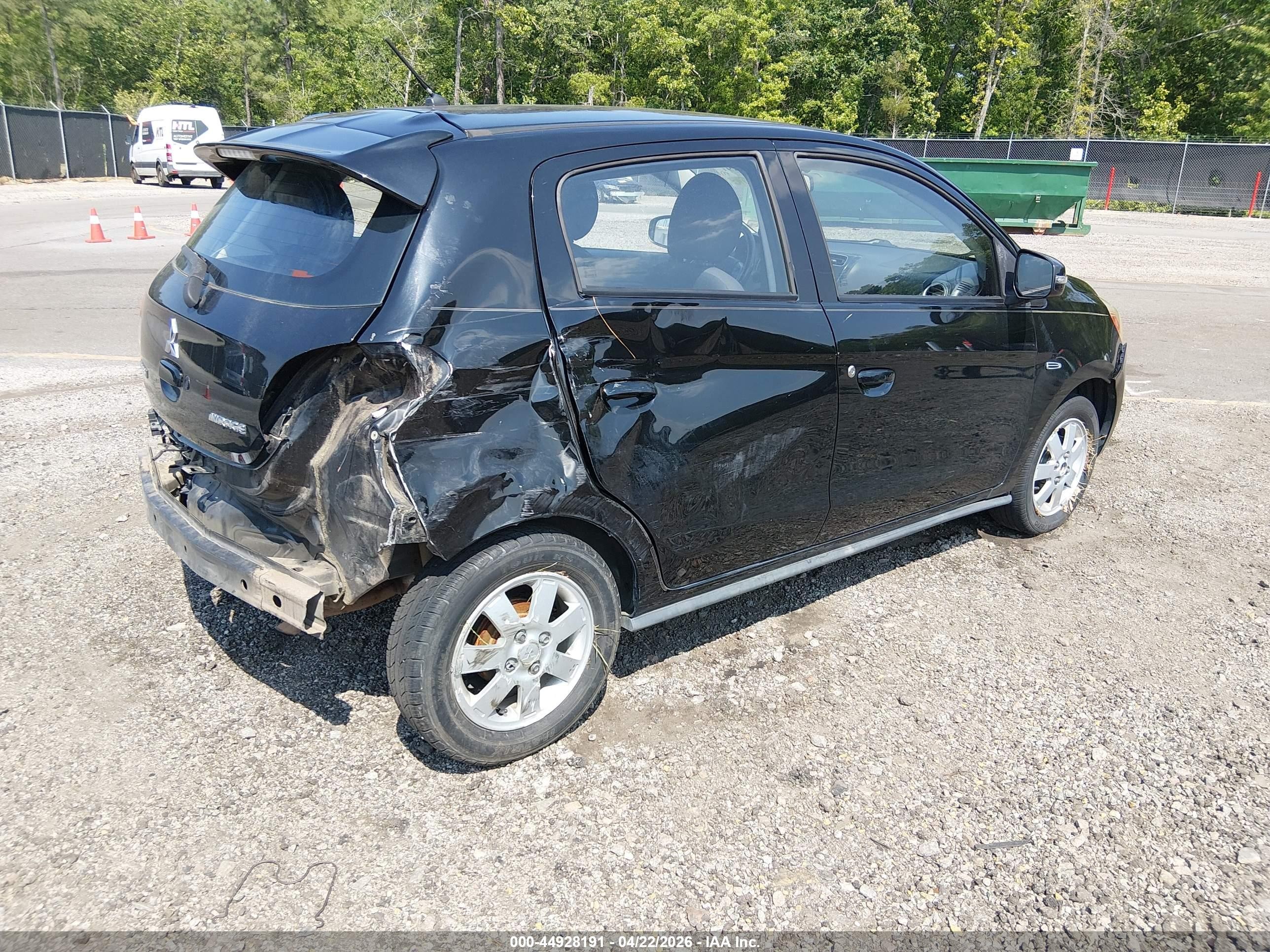 2015 Mitsubishi Mirage Es Black vin: ML32A4HJXFH002751