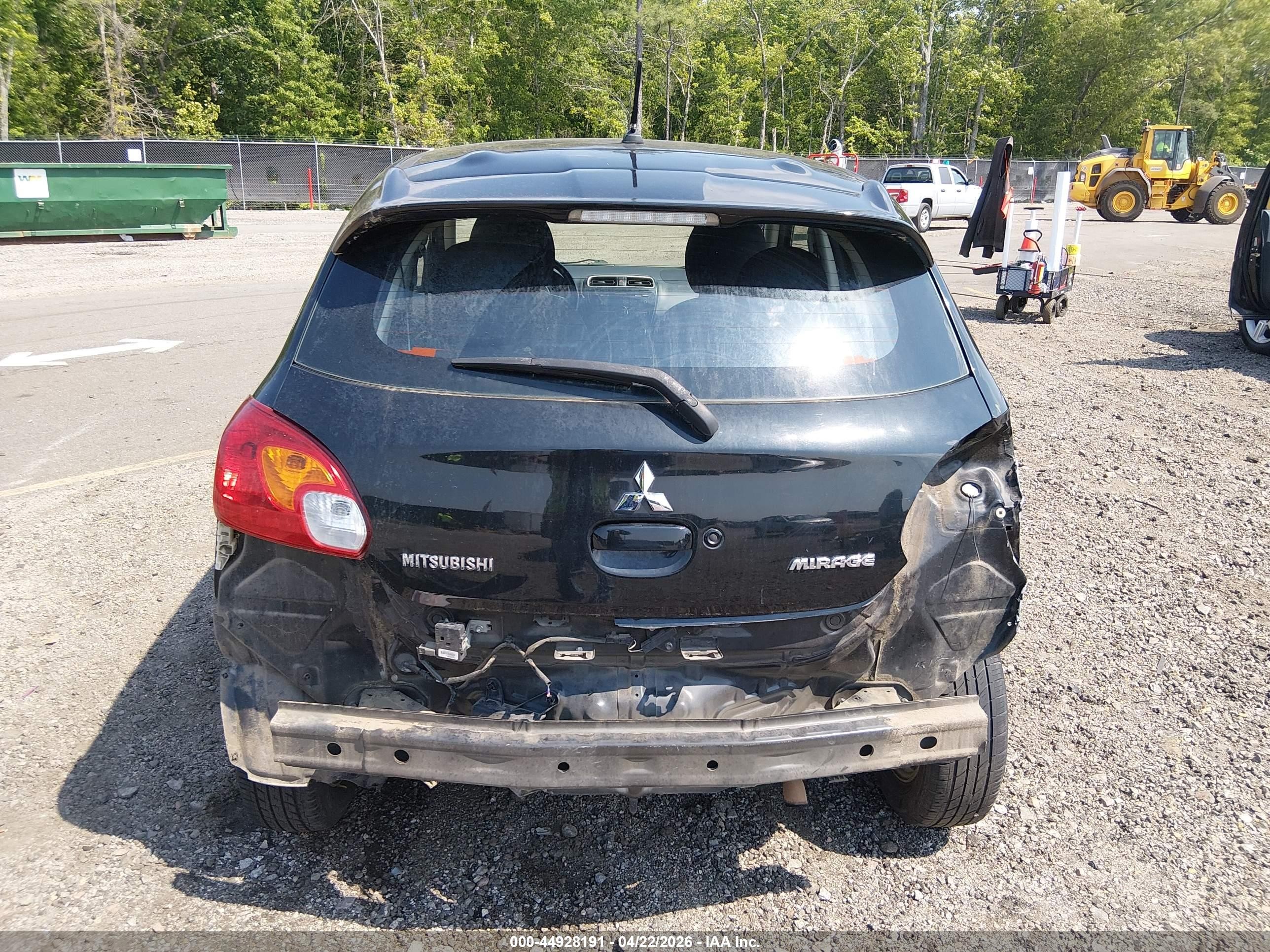 2015 Mitsubishi Mirage Es Black vin: ML32A4HJXFH002751