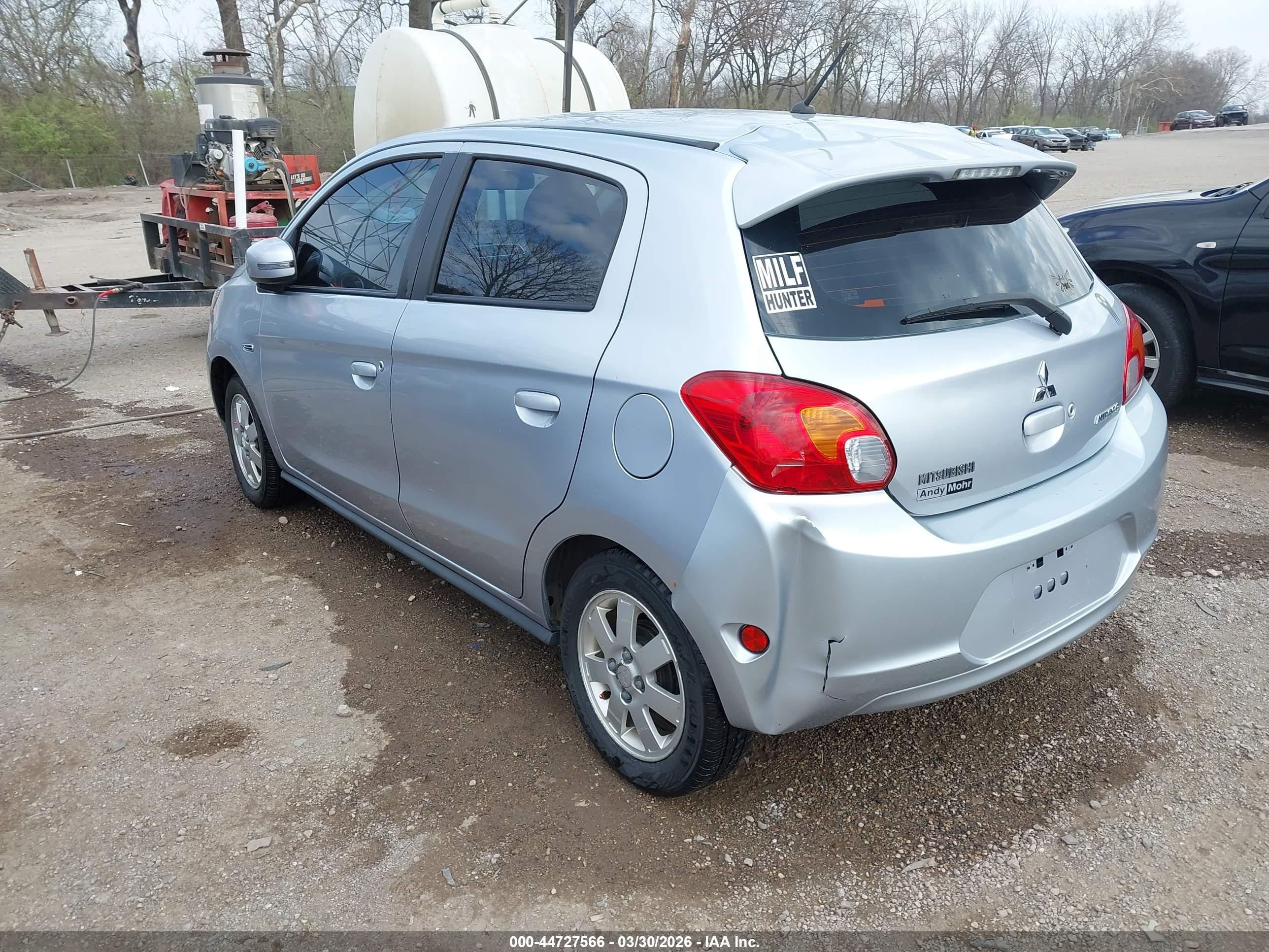 2015 Mitsubishi Mirage Es Silver vin: ML32A4HJXFH004242