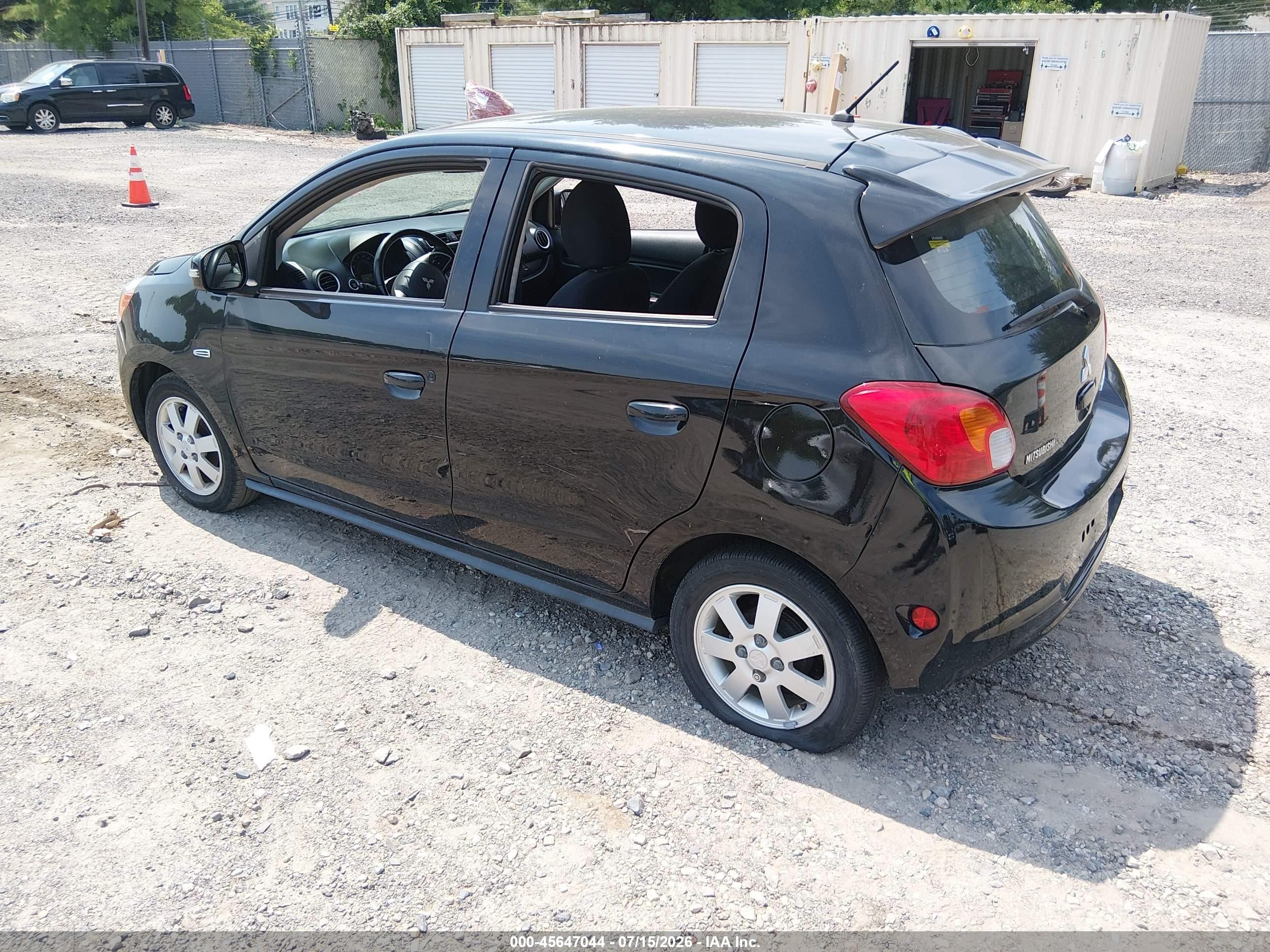 2015 Mitsubishi Mirage Es Черный vin: ML32A4HJXFH033515