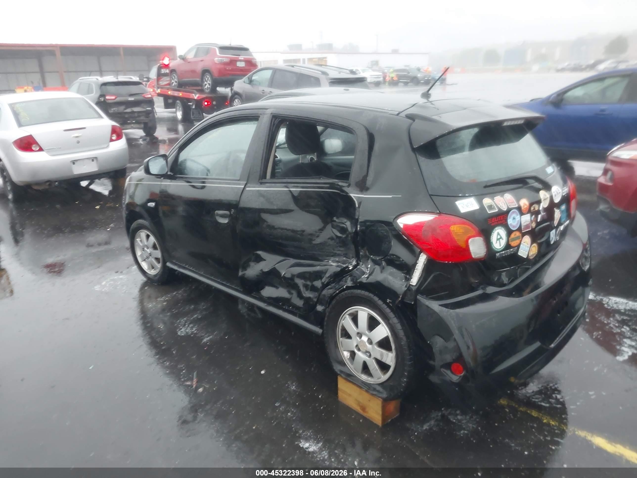 2015 Mitsubishi Mirage Es Black vin: ML32A4HJXFH034079