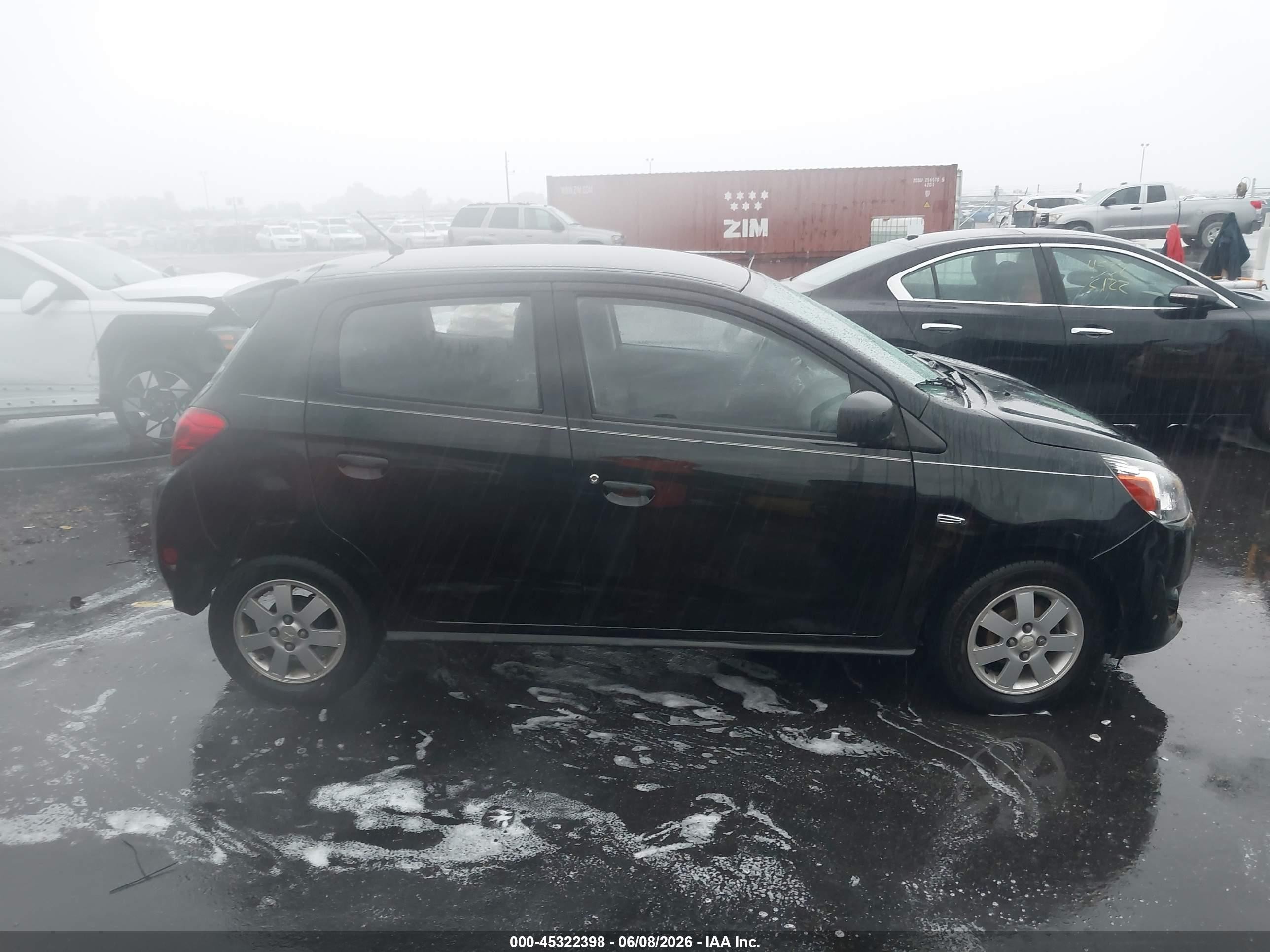 2015 Mitsubishi Mirage Es Black vin: ML32A4HJXFH034079