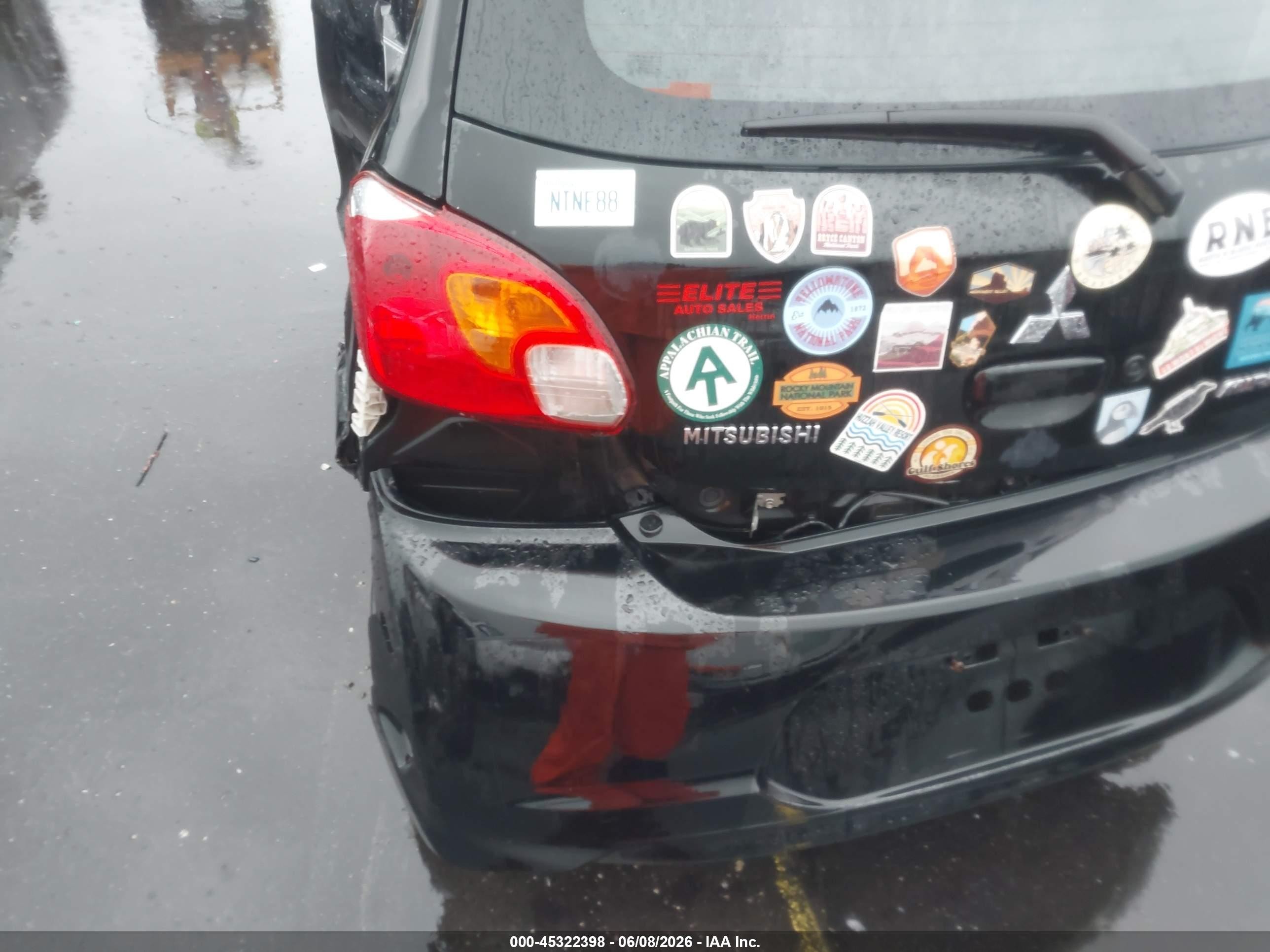 2015 Mitsubishi Mirage Es Black vin: ML32A4HJXFH034079