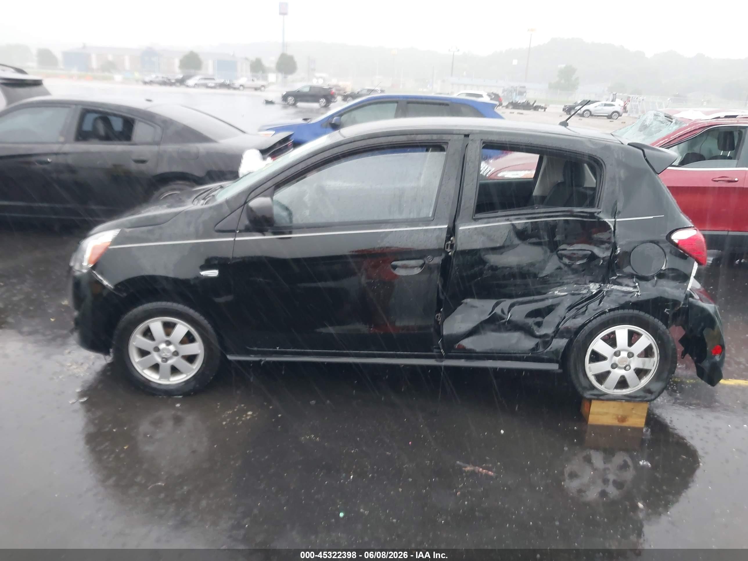 2015 Mitsubishi Mirage Es Black vin: ML32A4HJXFH034079