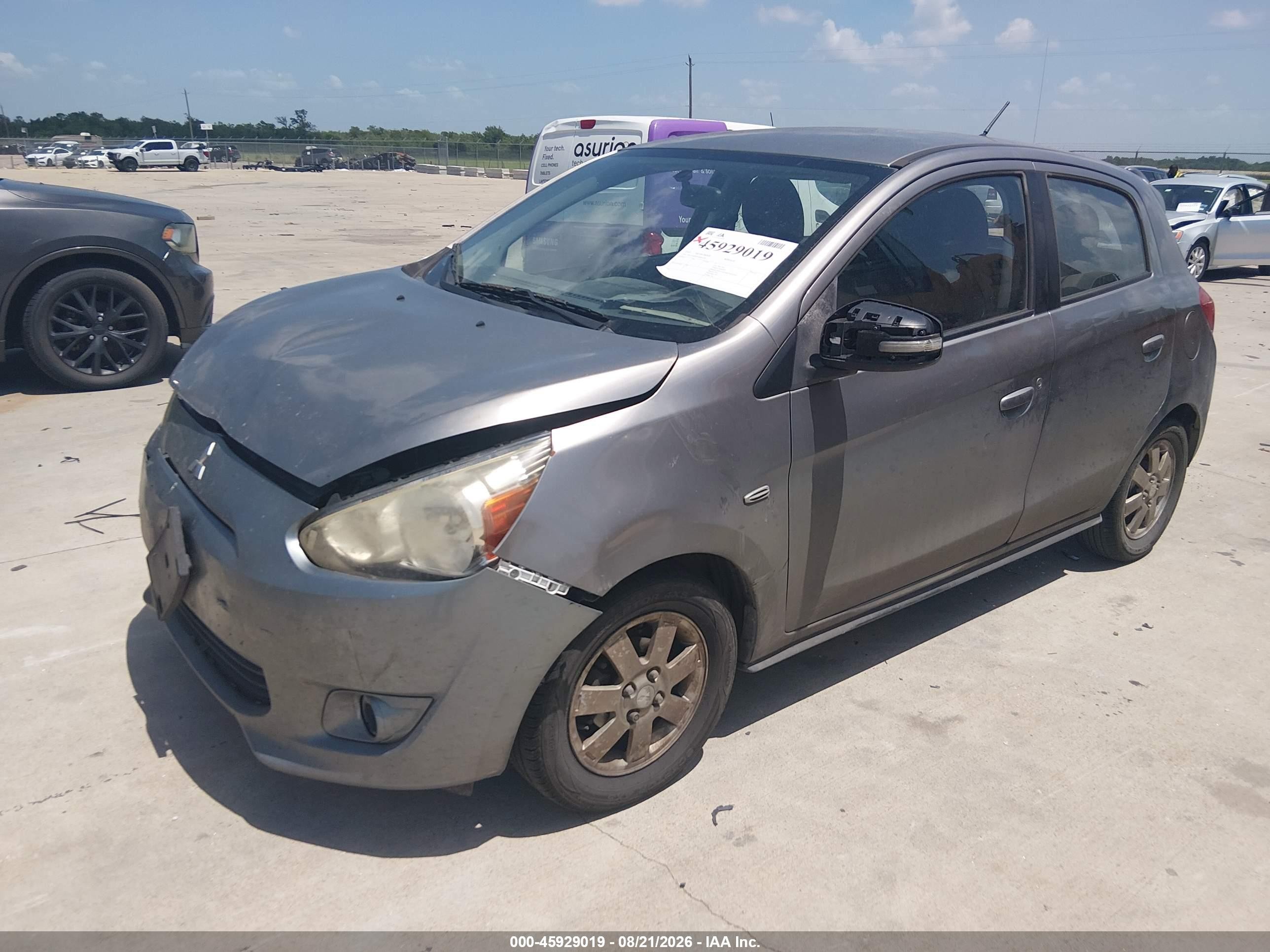 2015 Mitsubishi Mirage Es Серебряный vin: ML32A4HJXFH035362