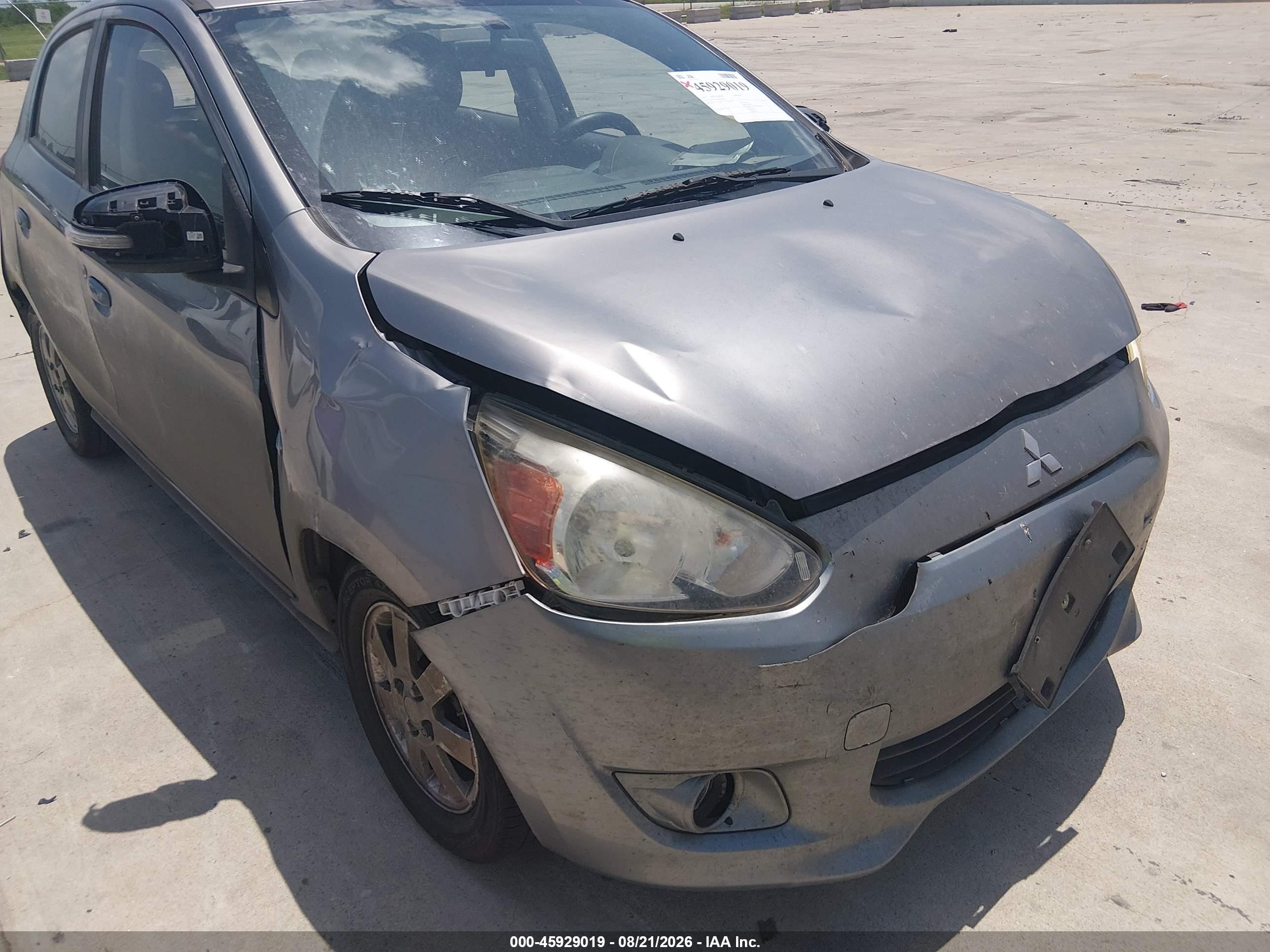2015 Mitsubishi Mirage Es Серебряный vin: ML32A4HJXFH035362