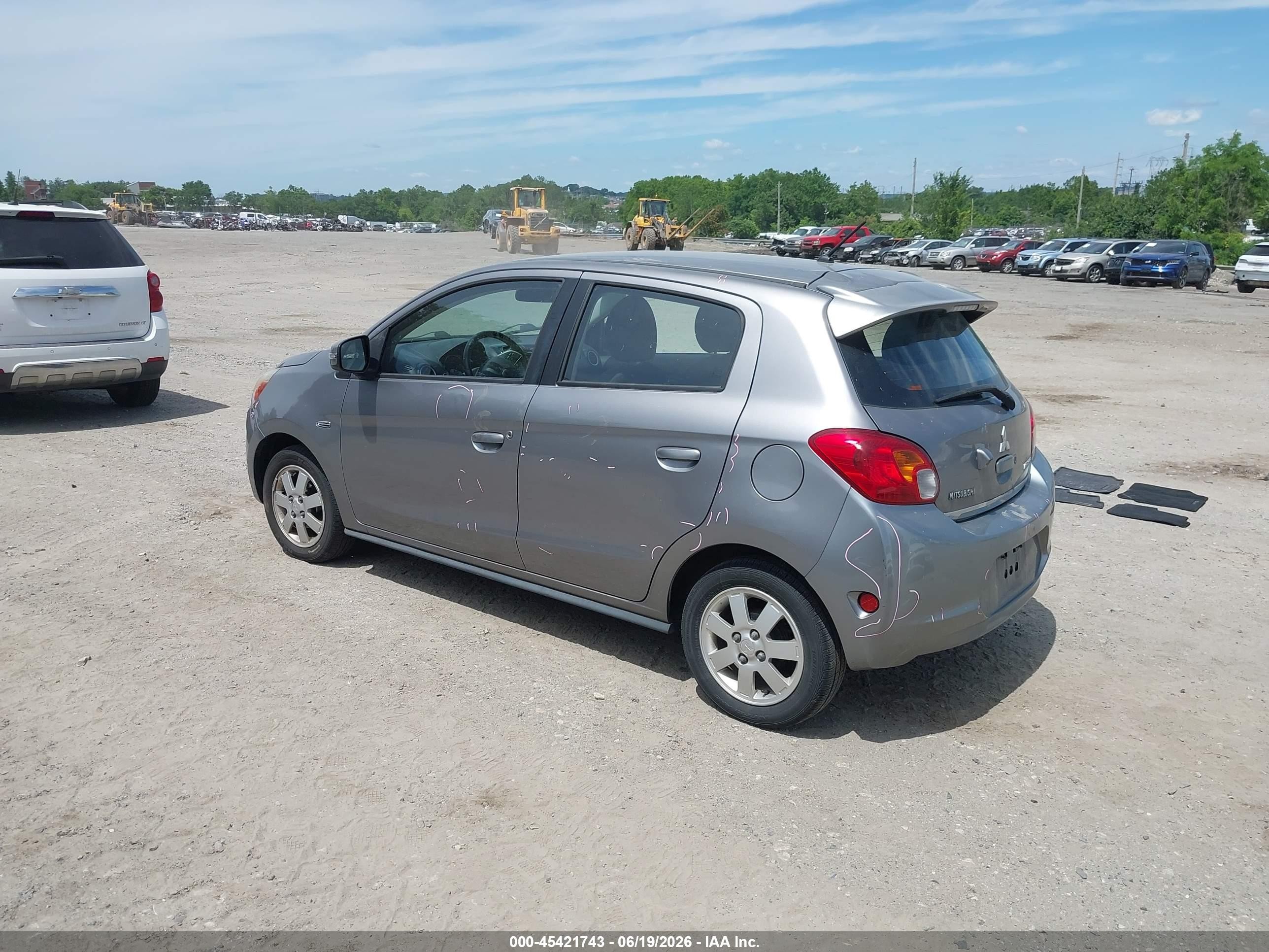 2015 Mitsubishi Mirage Es Gray vin: ML32A4HJXFH053747