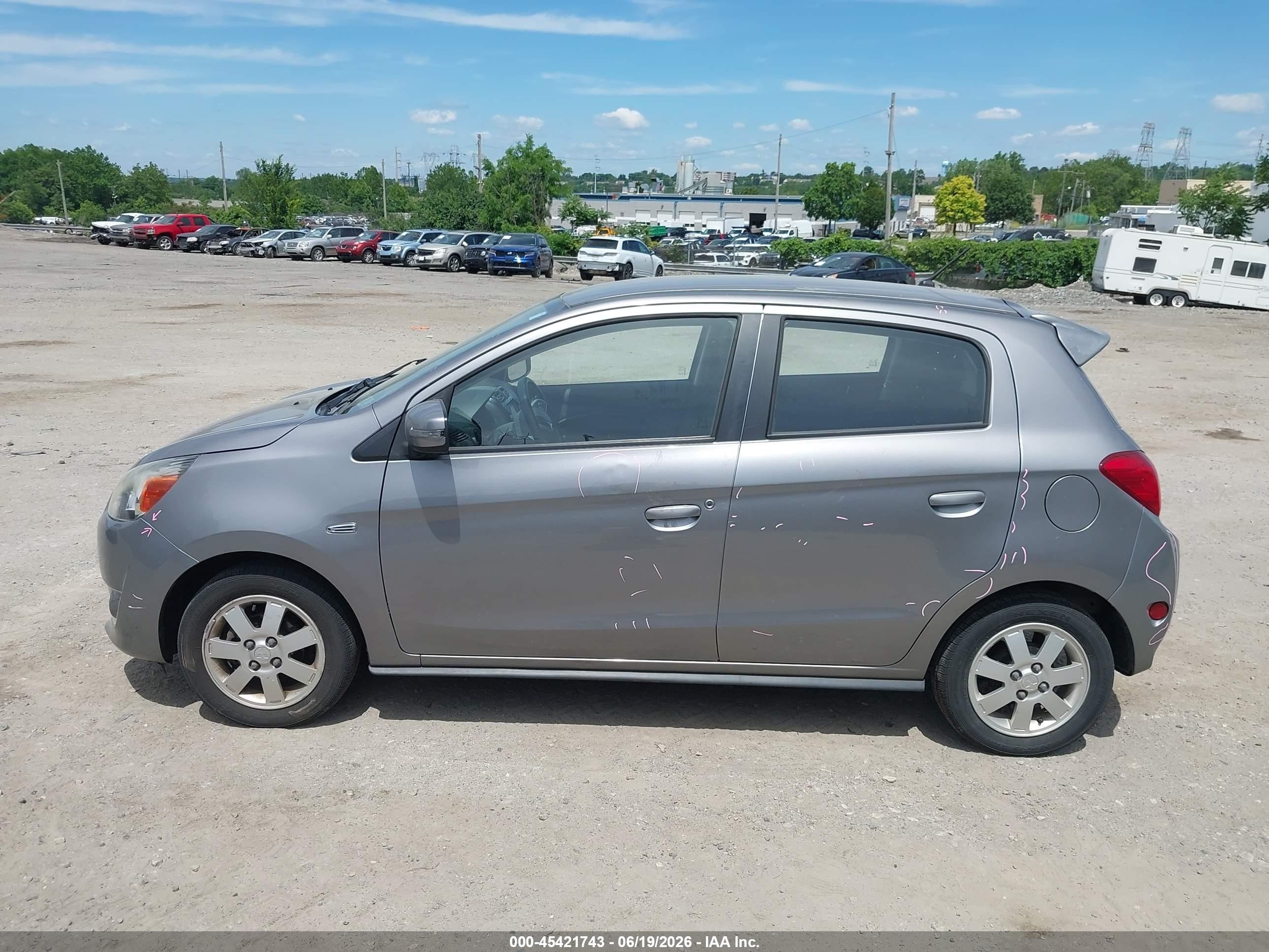 2015 Mitsubishi Mirage Es Gray vin: ML32A4HJXFH053747