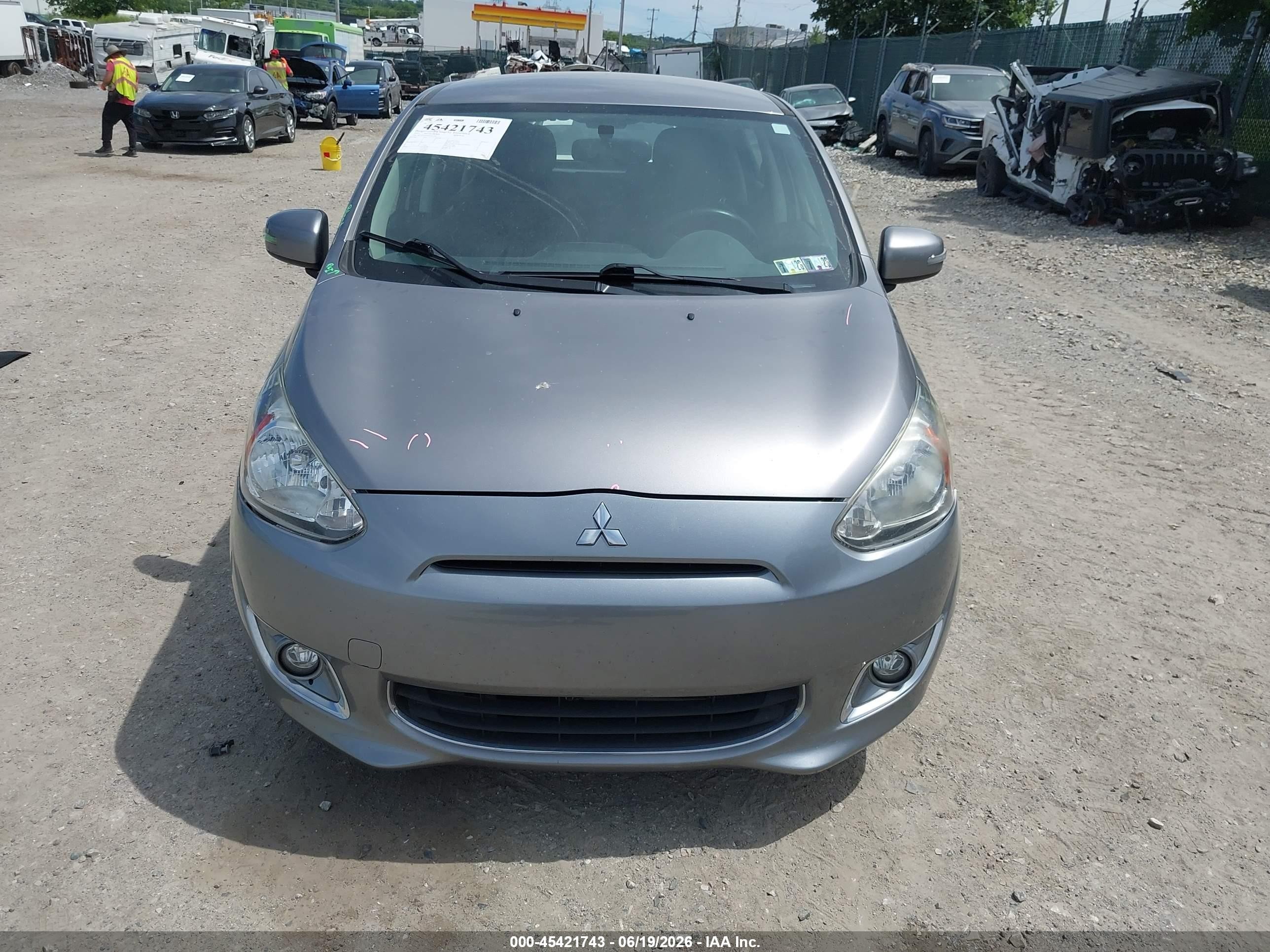 2015 Mitsubishi Mirage Es Gray vin: ML32A4HJXFH053747