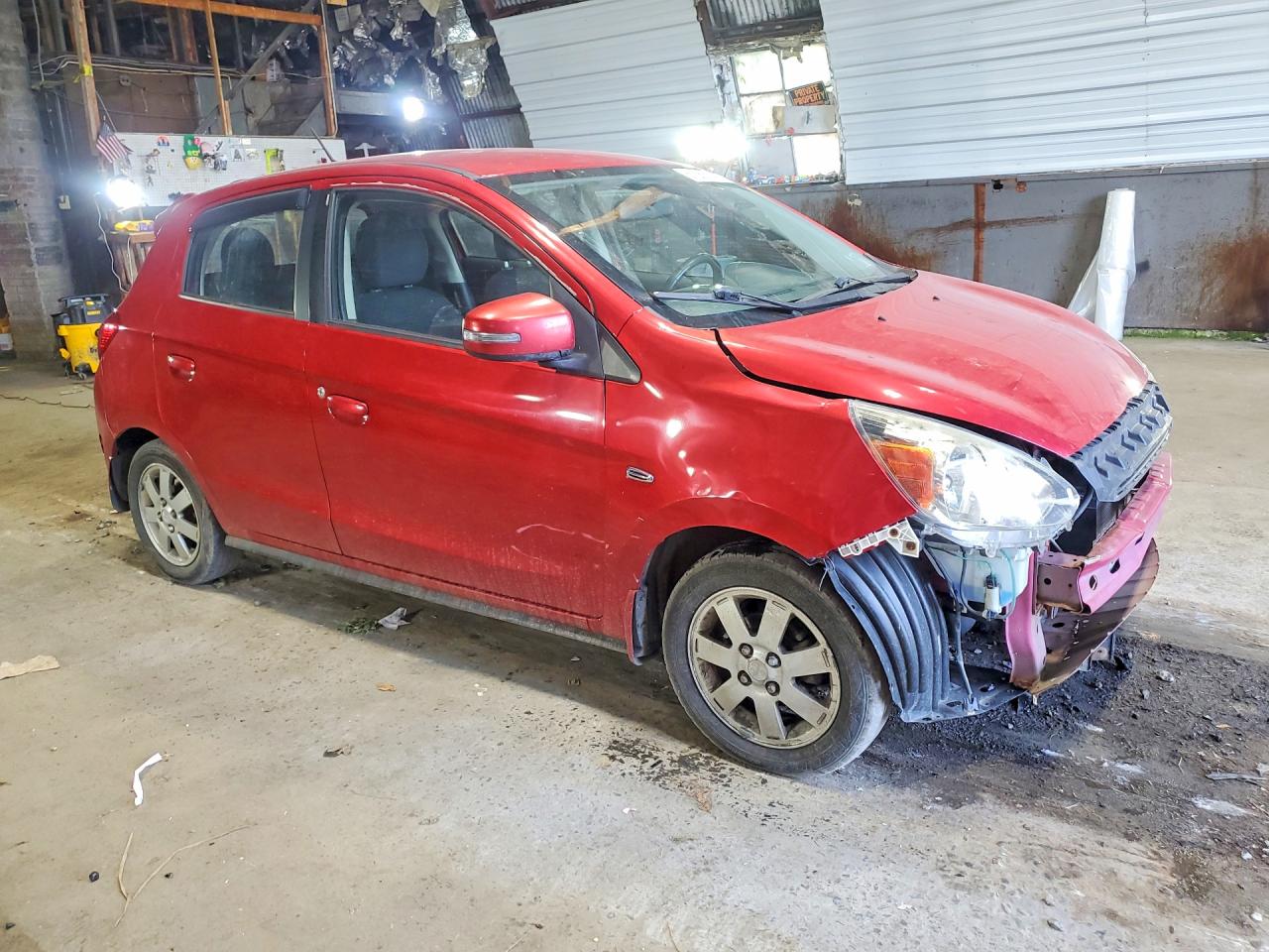 2015 Mitsubishi Mirage Es Burgundy vin: ML32A4HJXFH055742