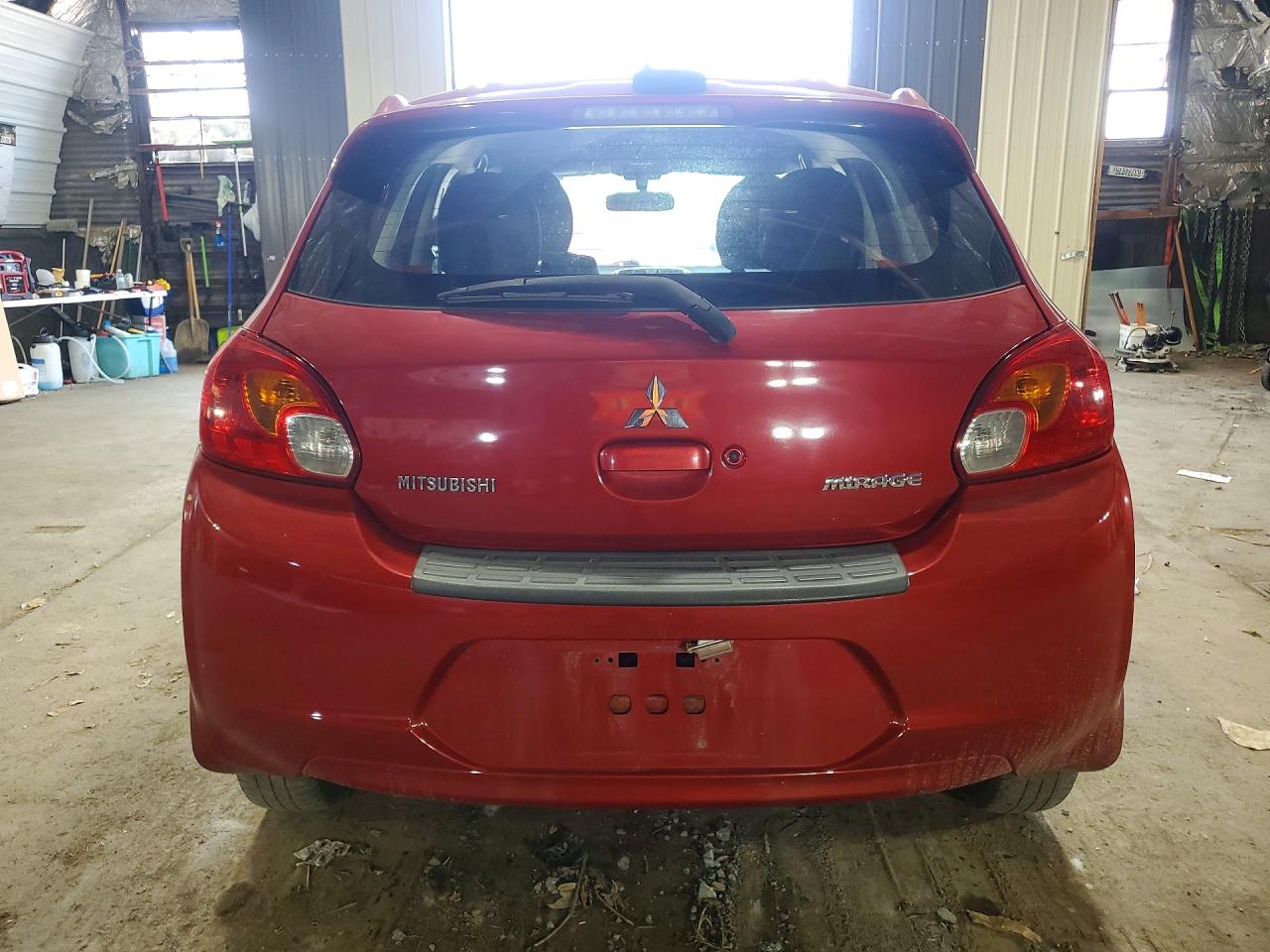 2015 Mitsubishi Mirage Es Burgundy vin: ML32A4HJXFH055742