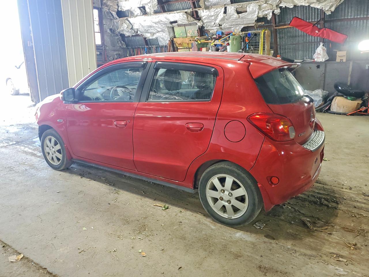 2015 Mitsubishi Mirage Es Burgundy vin: ML32A4HJXFH055742