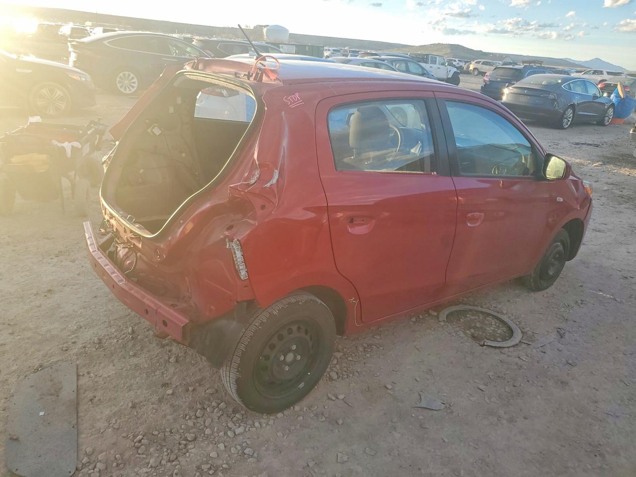 2021 Mitsubishi Mirage Es Red vin: ML32AUHJ1MH010184