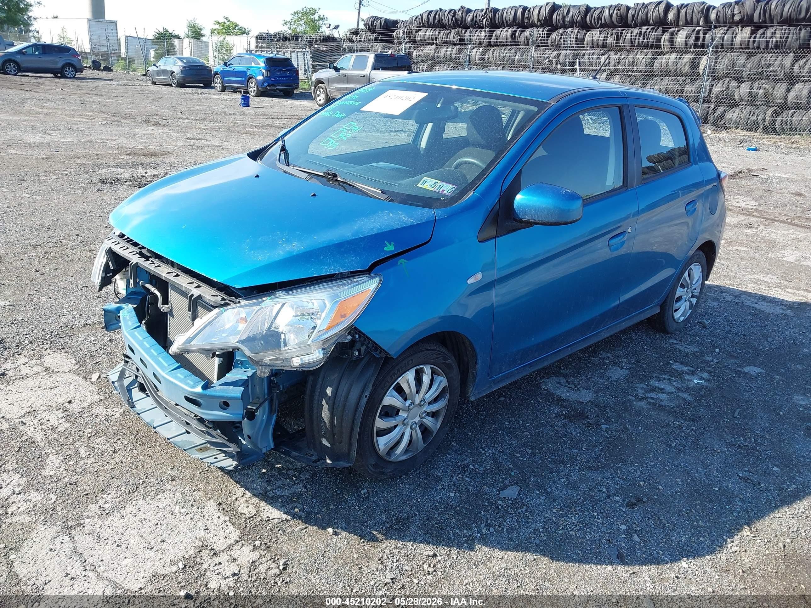 2021 Mitsubishi Mirage Carbonite Edition/es/le Blue vin: ML32AUHJ4MH008199