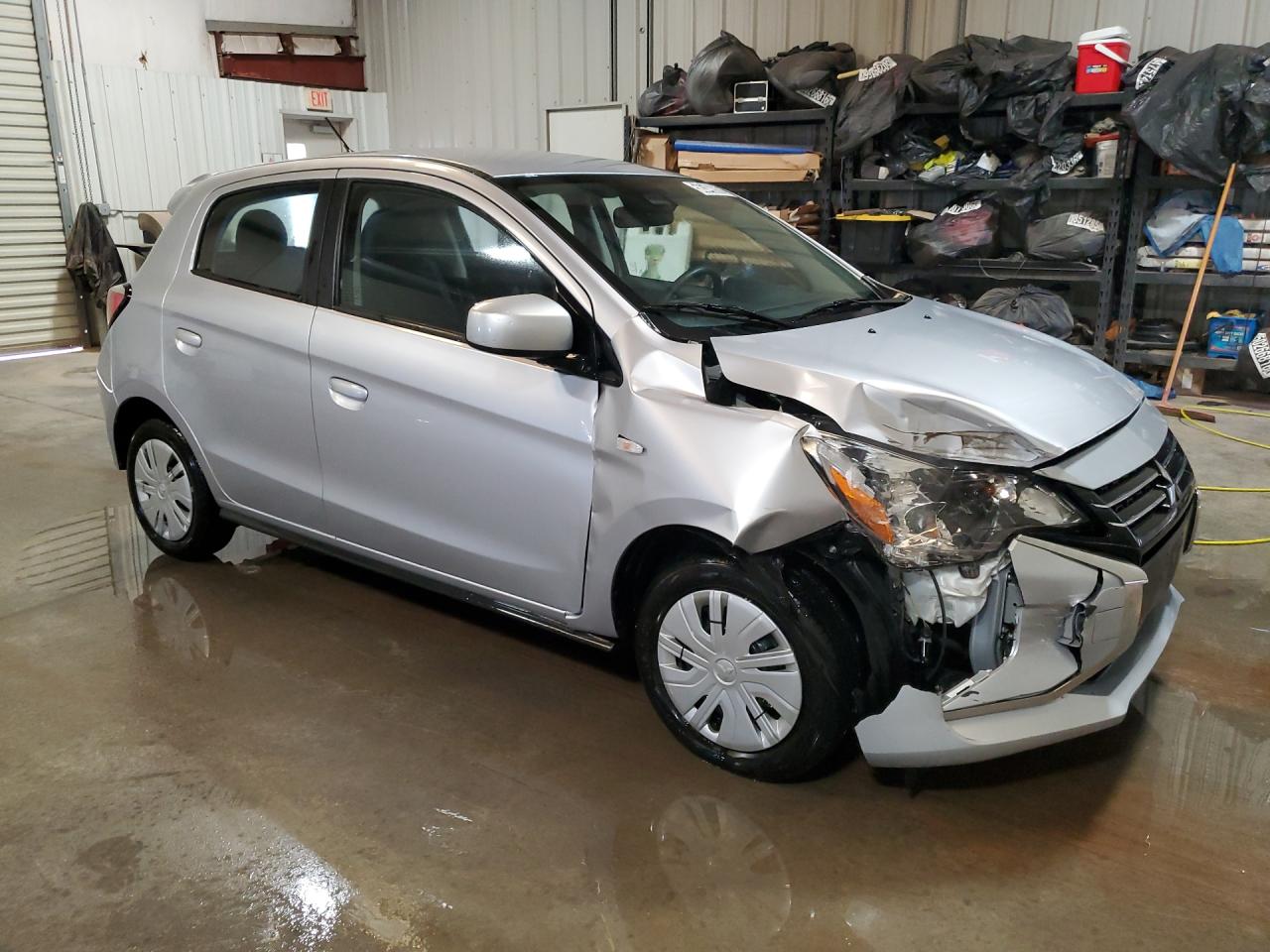 2024 Mitsubishi Mirage Es Серебряный vin: ML32AUHJ4RH030856 Damage: Right Head Lamp, Broken, Replacement Required