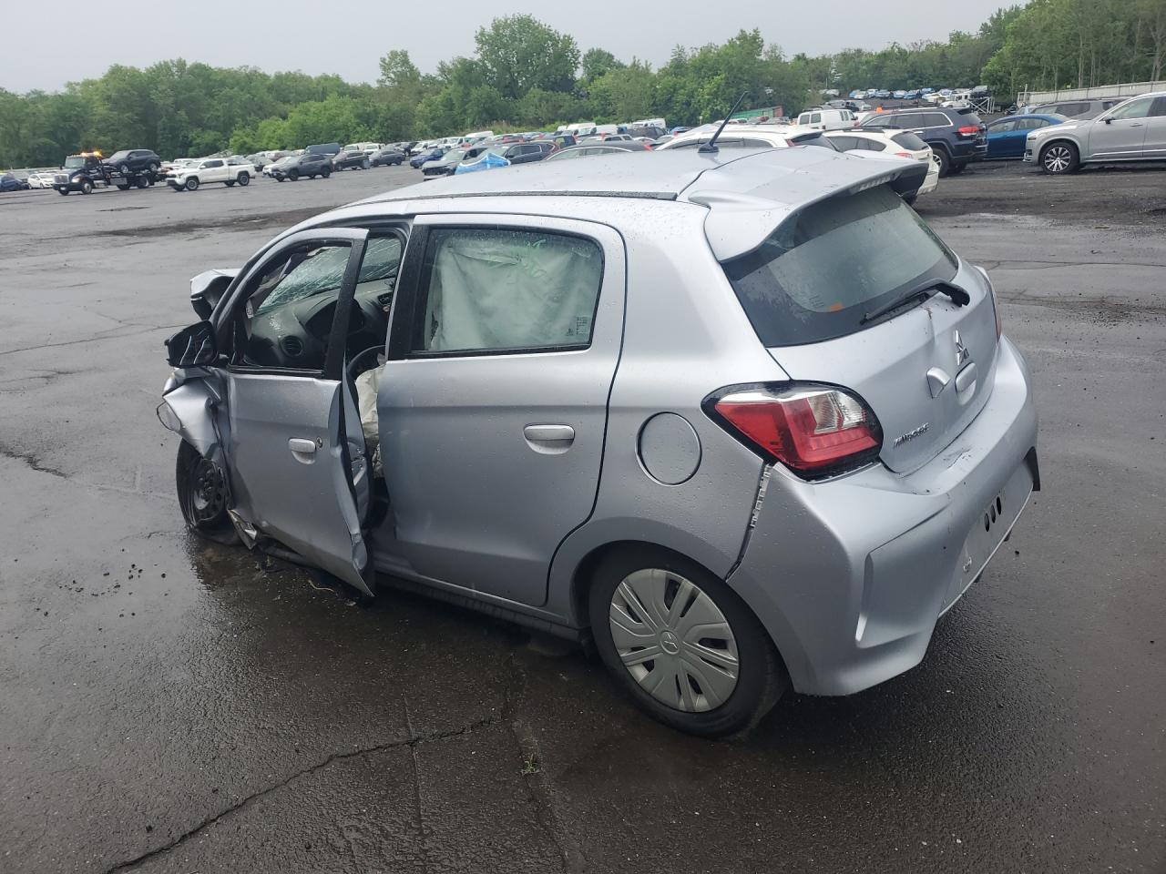 2024 Mitsubishi Mirage Es Blue vin: ML32AUHJ5RH010650 Damage: Rear Bumper, Misaligned, Repair Required