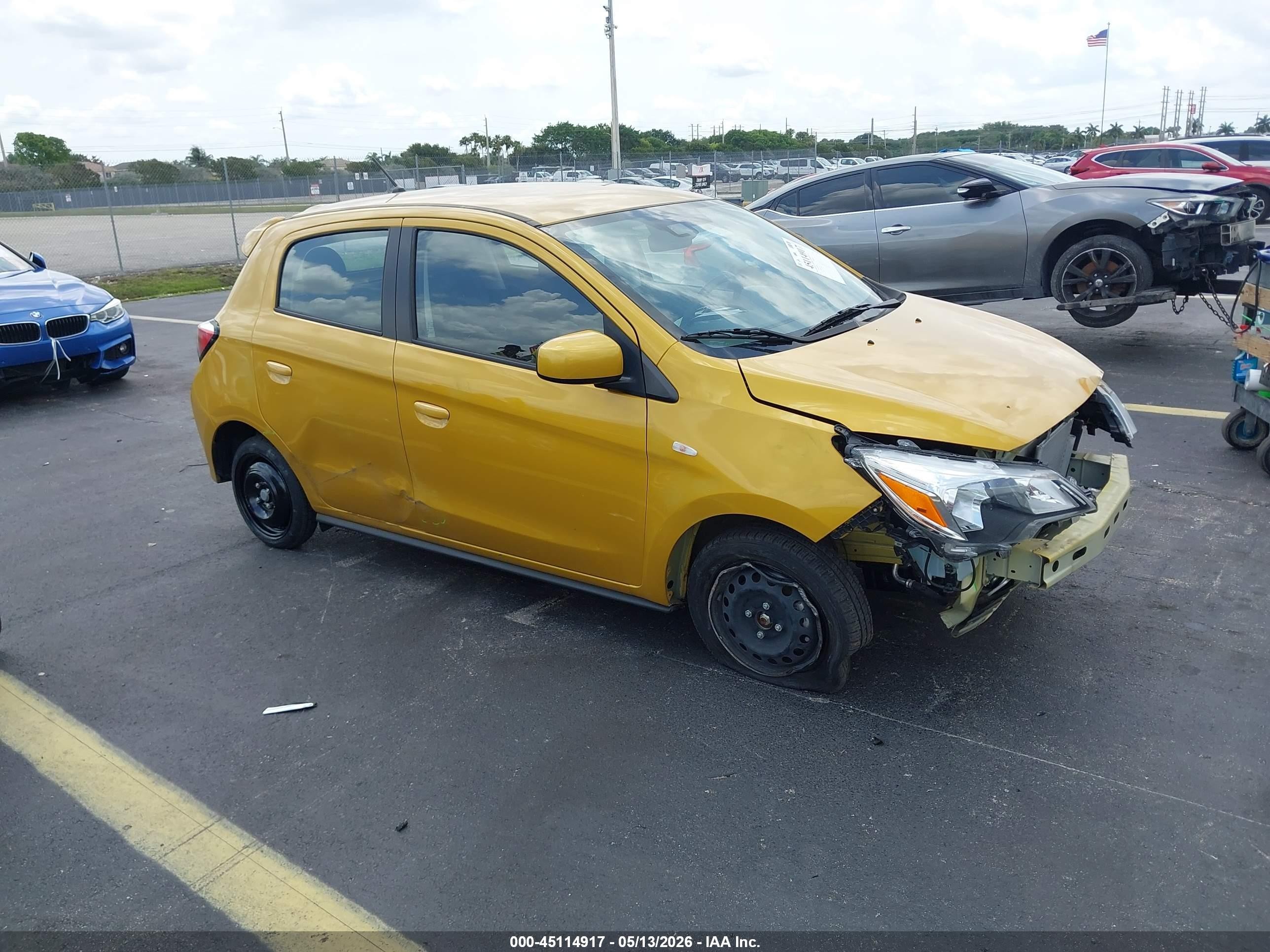 2024 Mitsubishi Mirage Es/le Yellow vin: ML32AUHJ5RH015704