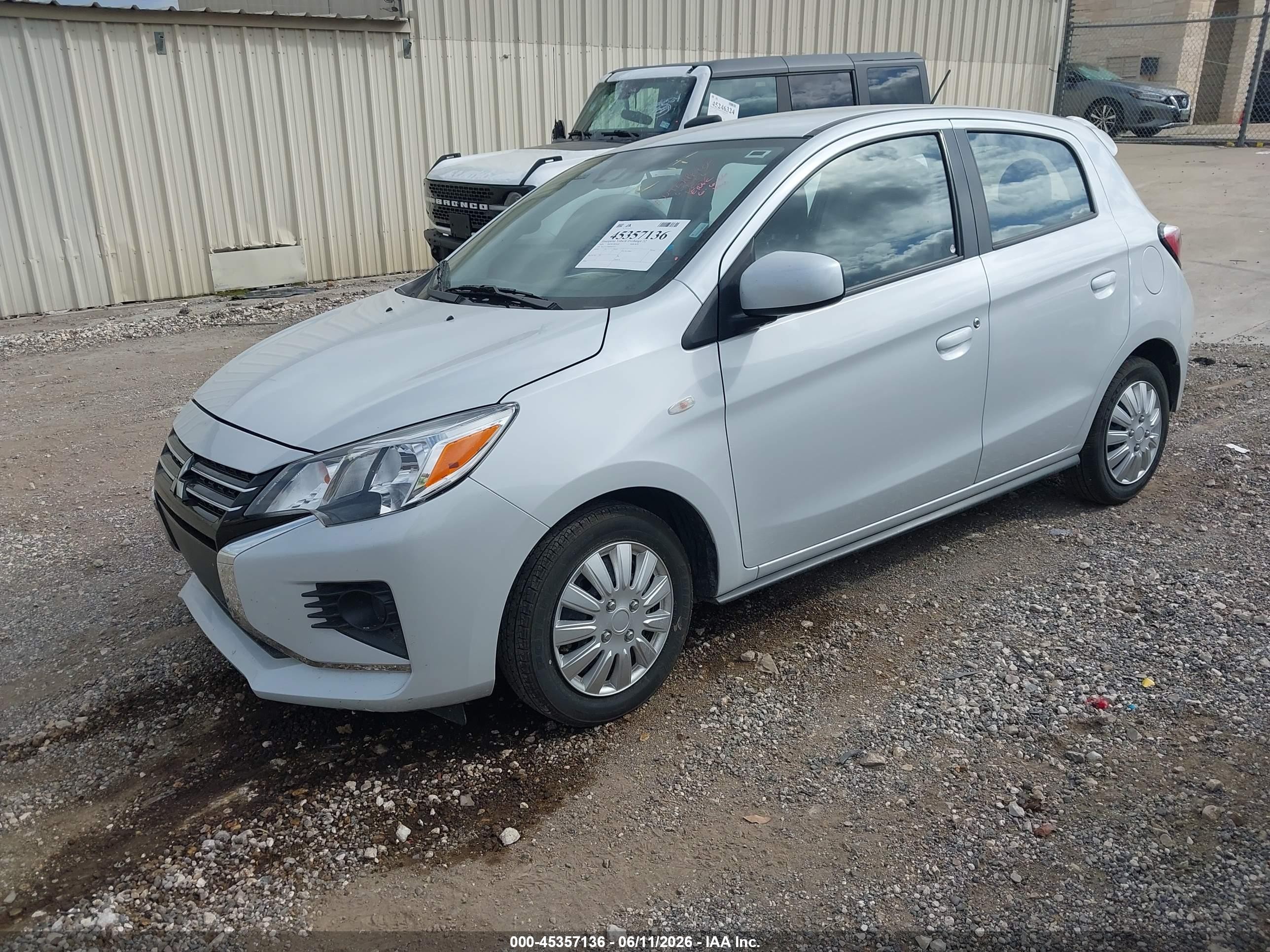 2024 Mitsubishi Mirage Es/le Silver vin: ML32AUHJ6RH007417