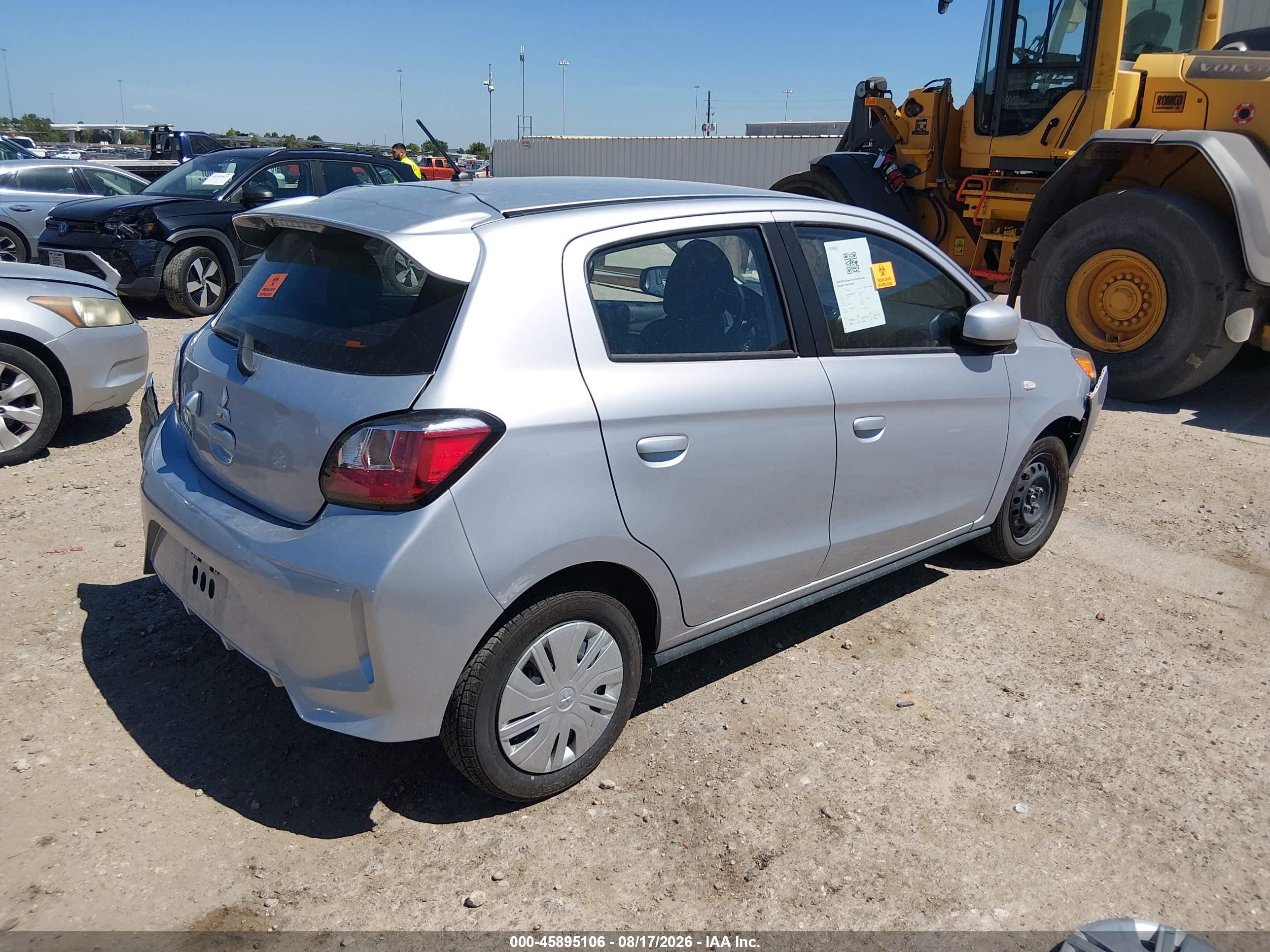 2024 Mitsubishi Mirage Es/le Silver vin: ML32AUHJ6RH021544