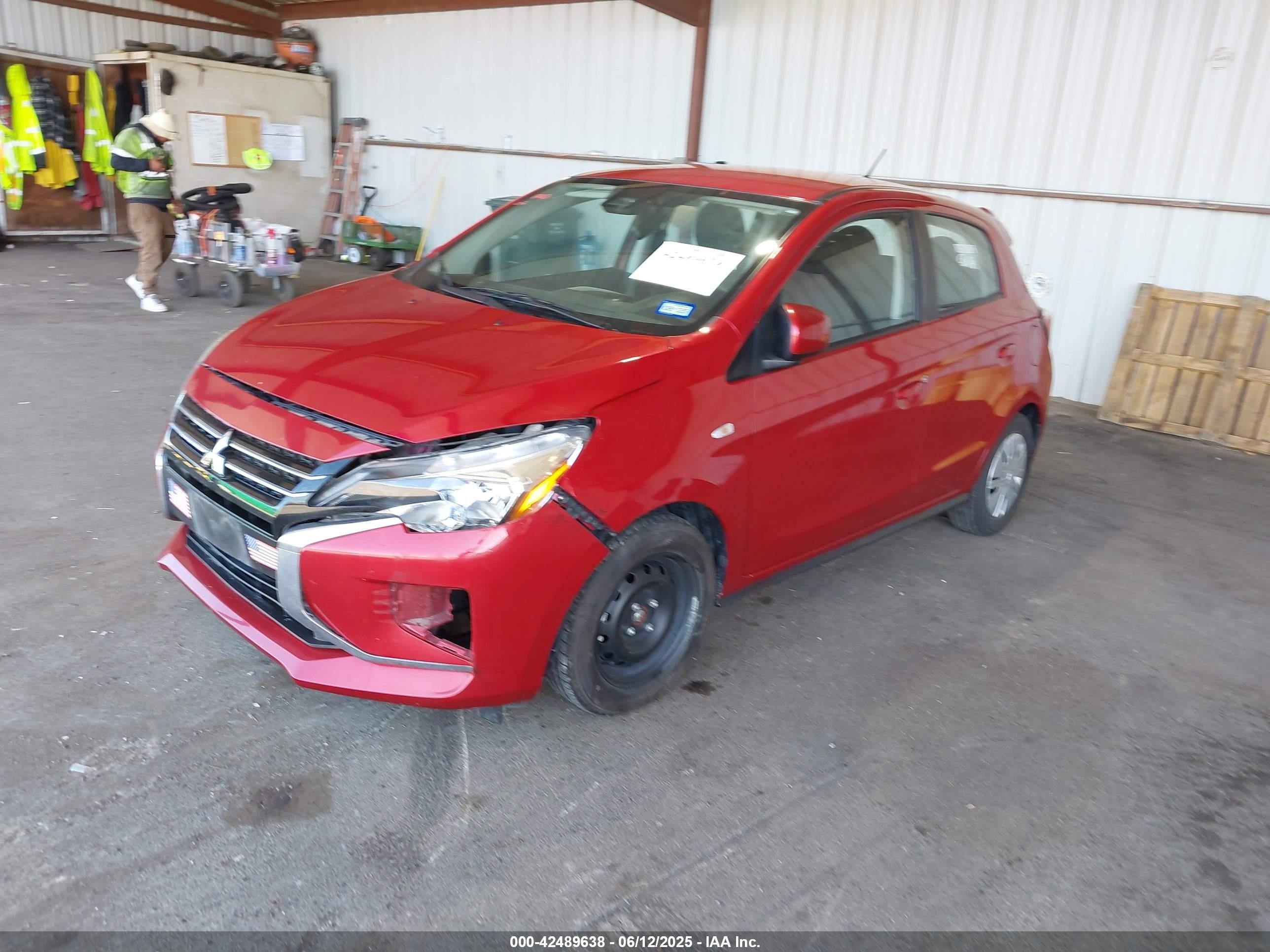 2021 Mitsubishi Mirage Carbonite Edition/es/le Red vin: ML32AUHJ9MH001958