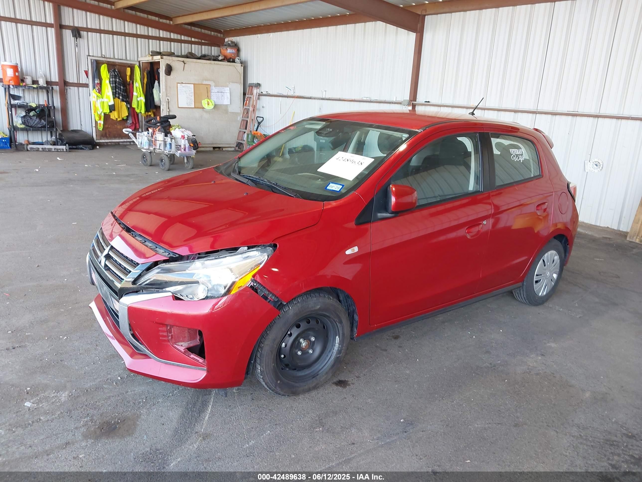 2021 Mitsubishi Mirage Carbonite Edition/es/le Red vin: ML32AUHJ9MH001958