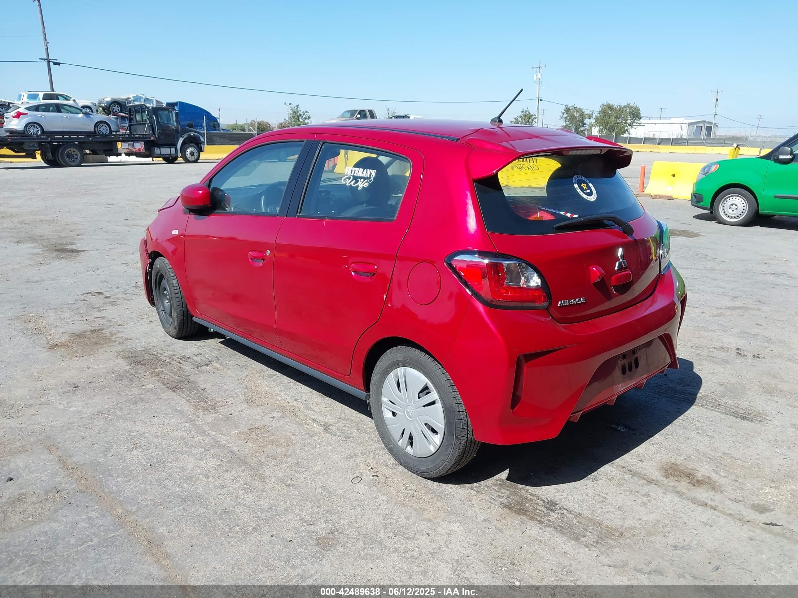 2021 Mitsubishi Mirage Carbonite Edition/es/le Red vin: ML32AUHJ9MH001958
