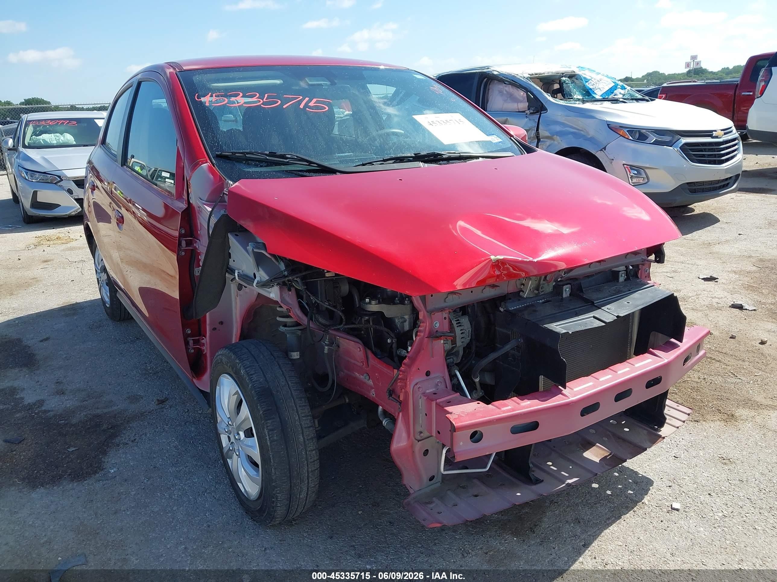 2024 Mitsubishi Mirage Es/le Red vin: ML32AUHJ9RH006293
