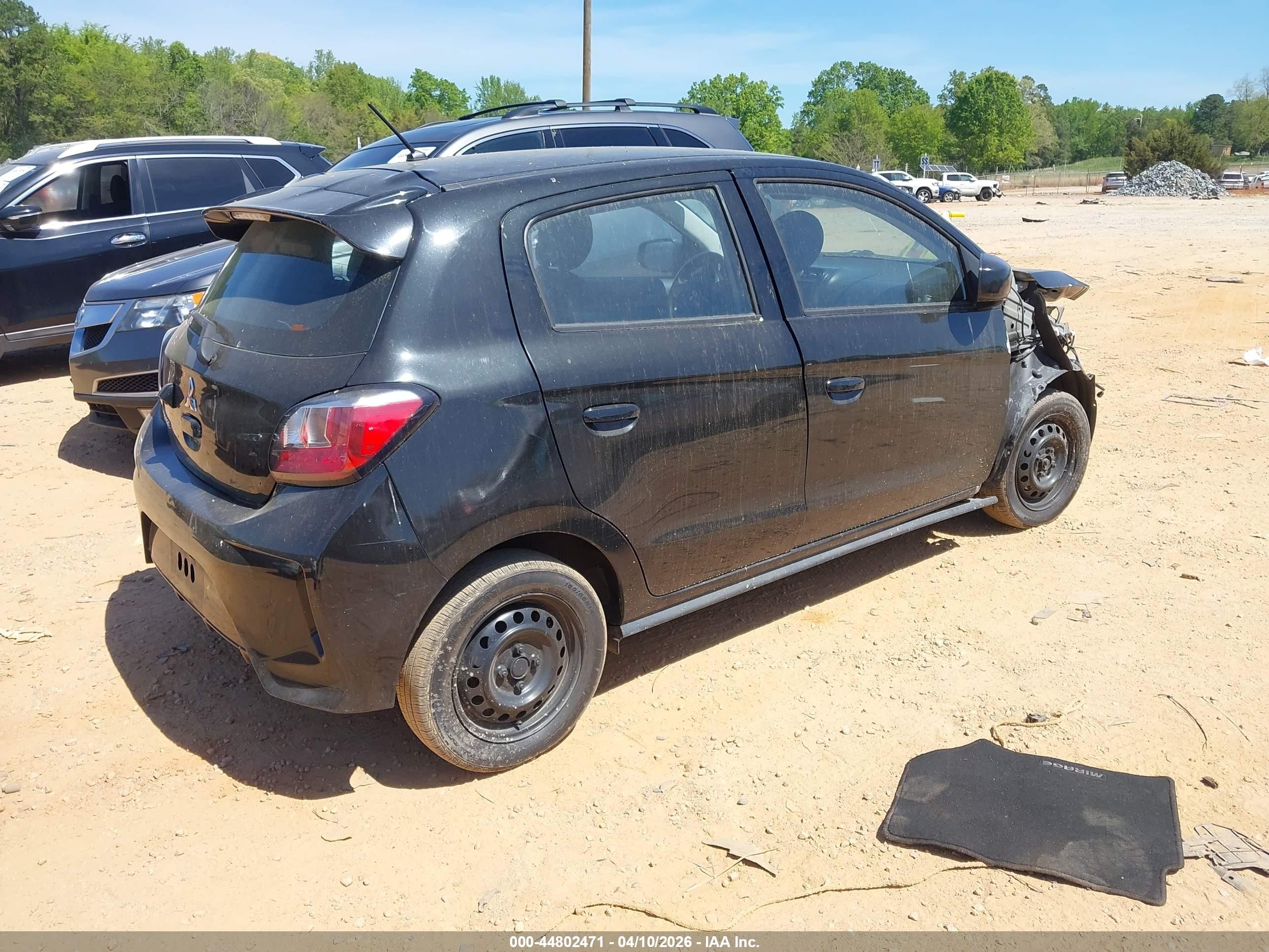 2021 Mitsubishi Mirage Carbonite Edition/es/le Черный vin: ML32AUHJXMH008370