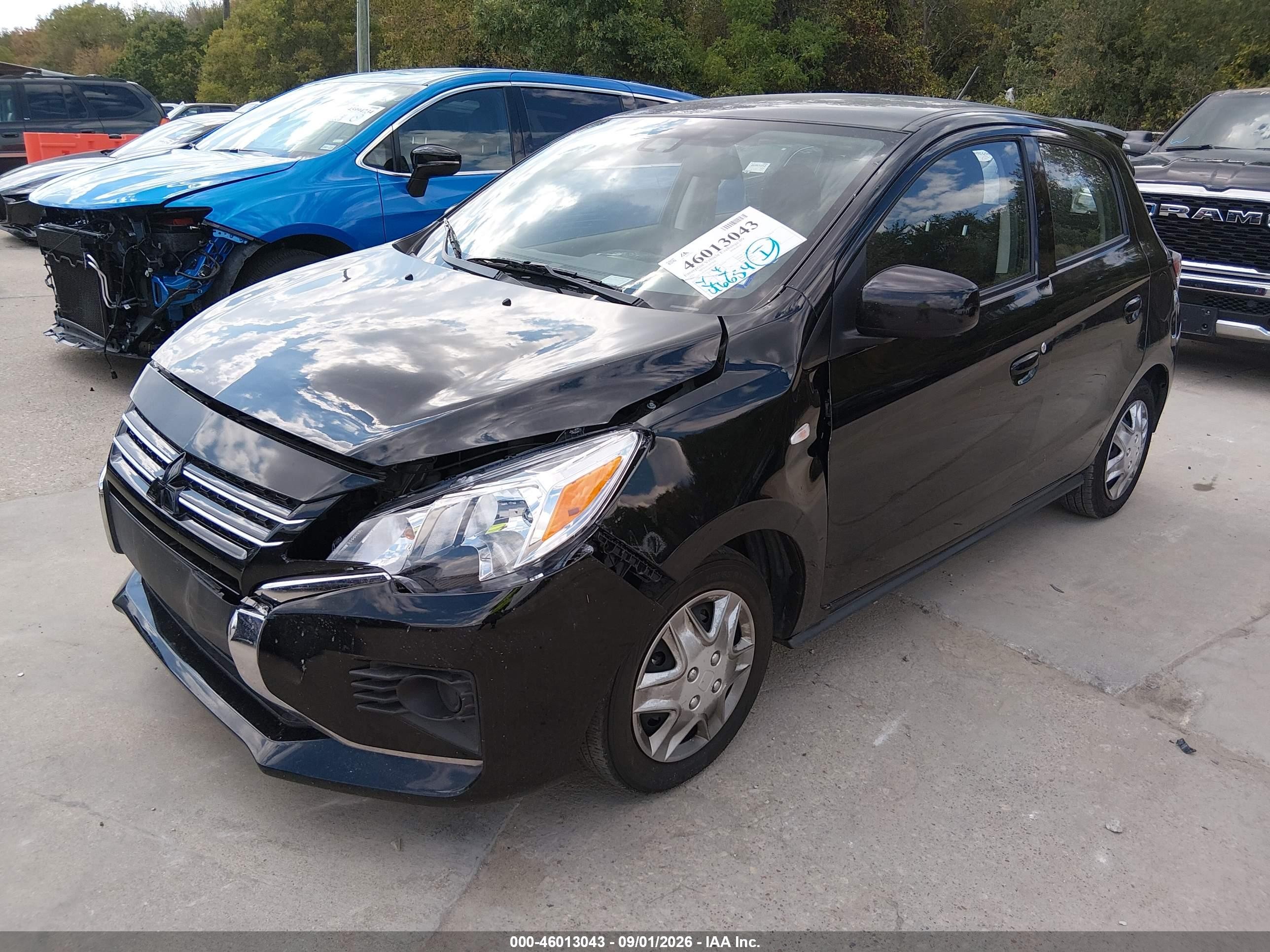 2024 Mitsubishi Mirage Es/le Black vin: ML32AUHJXRH009624