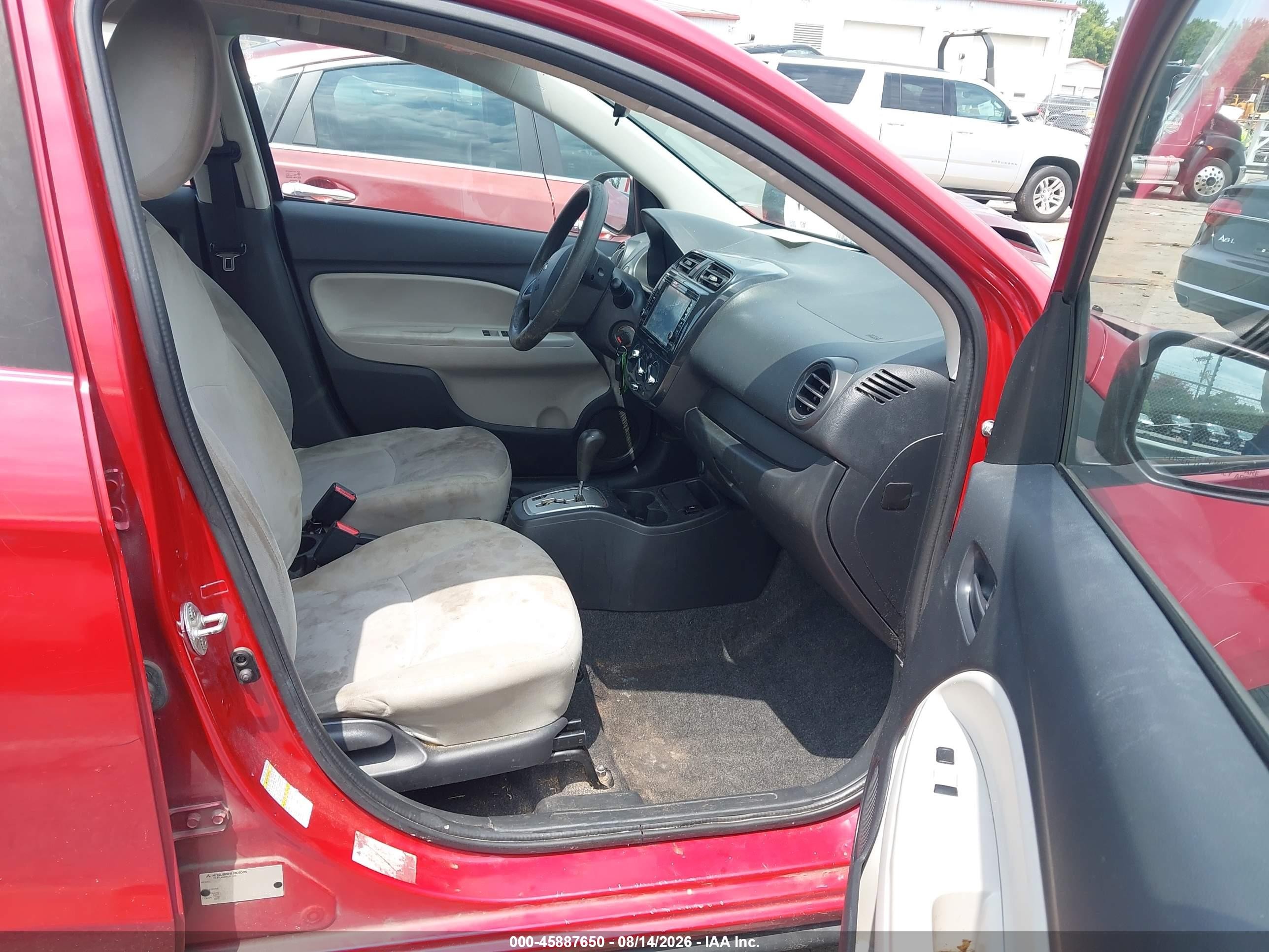 2019 Mitsubishi Mirage G4 Es Red vin: ML32F3FJ0KHF17446