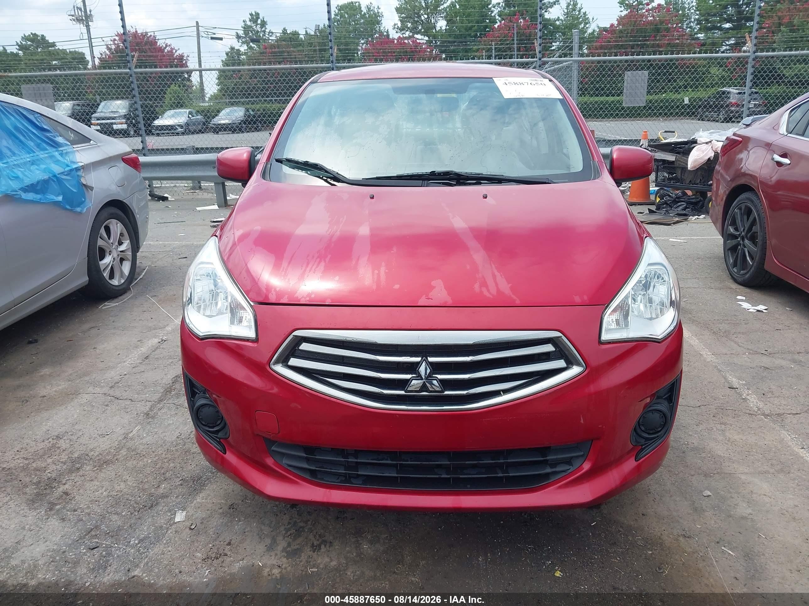 2019 Mitsubishi Mirage G4 Es Red vin: ML32F3FJ0KHF17446