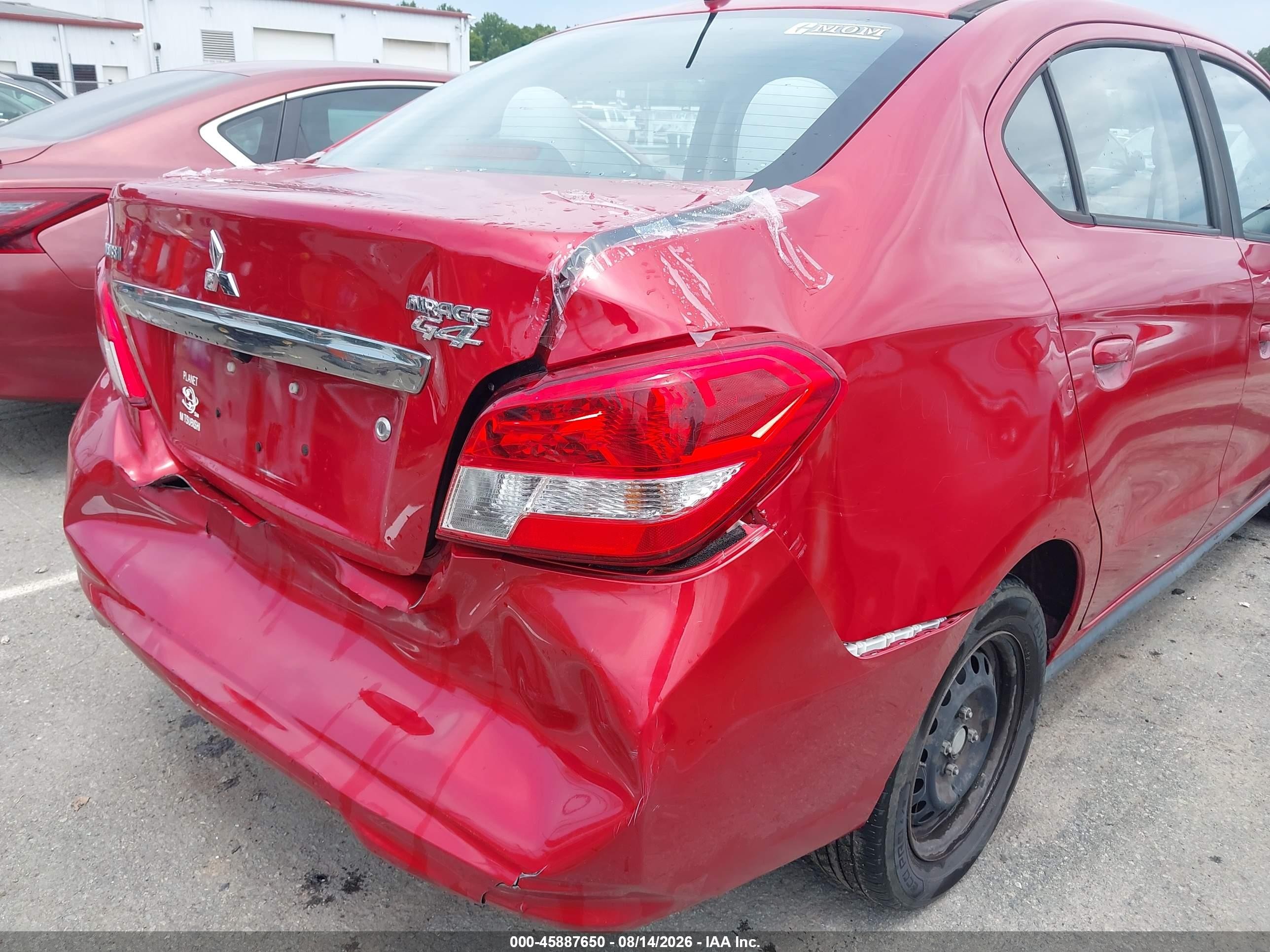 2019 Mitsubishi Mirage G4 Es Red vin: ML32F3FJ0KHF17446