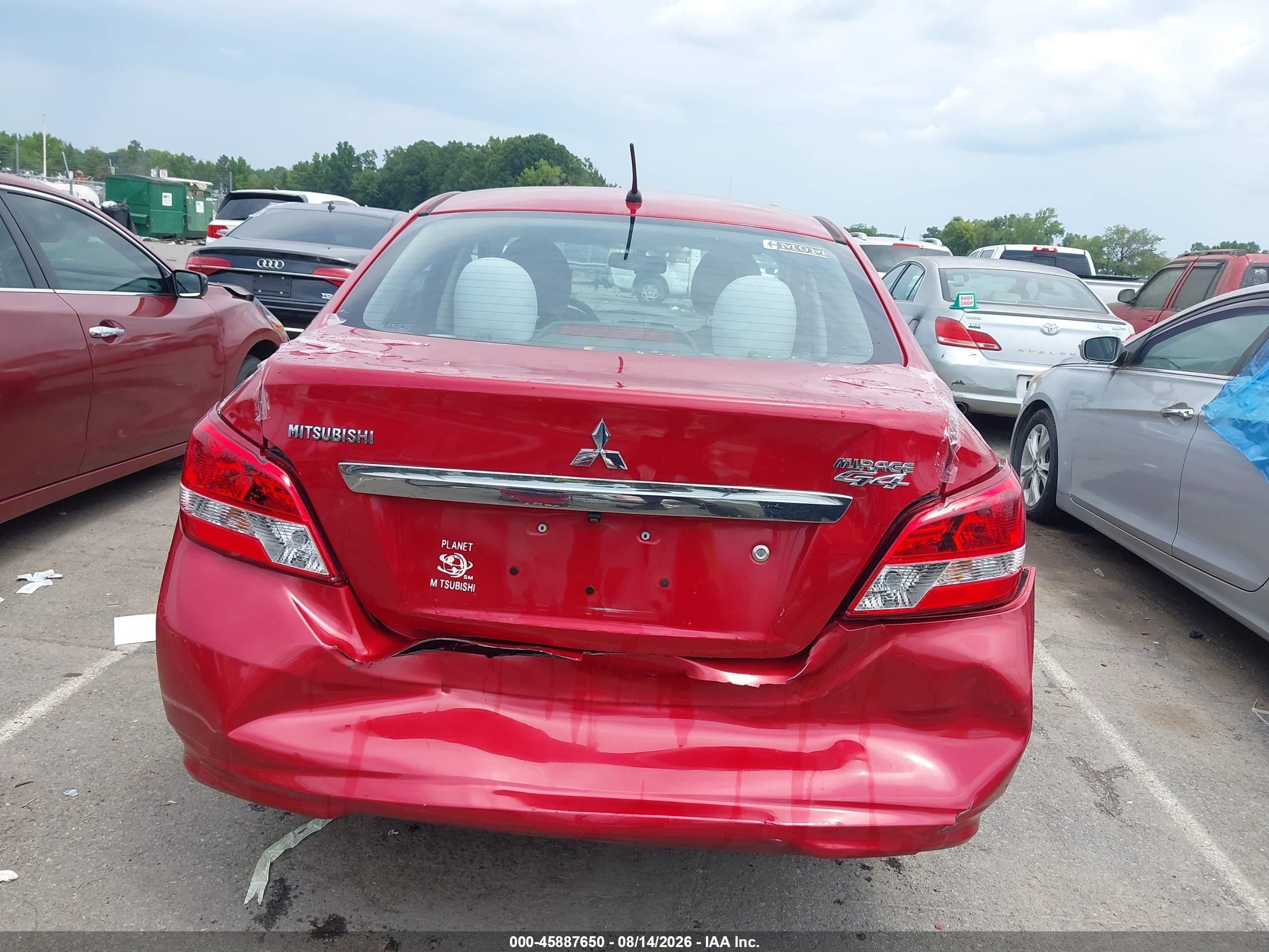 2019 Mitsubishi Mirage G4 Es Red vin: ML32F3FJ0KHF17446
