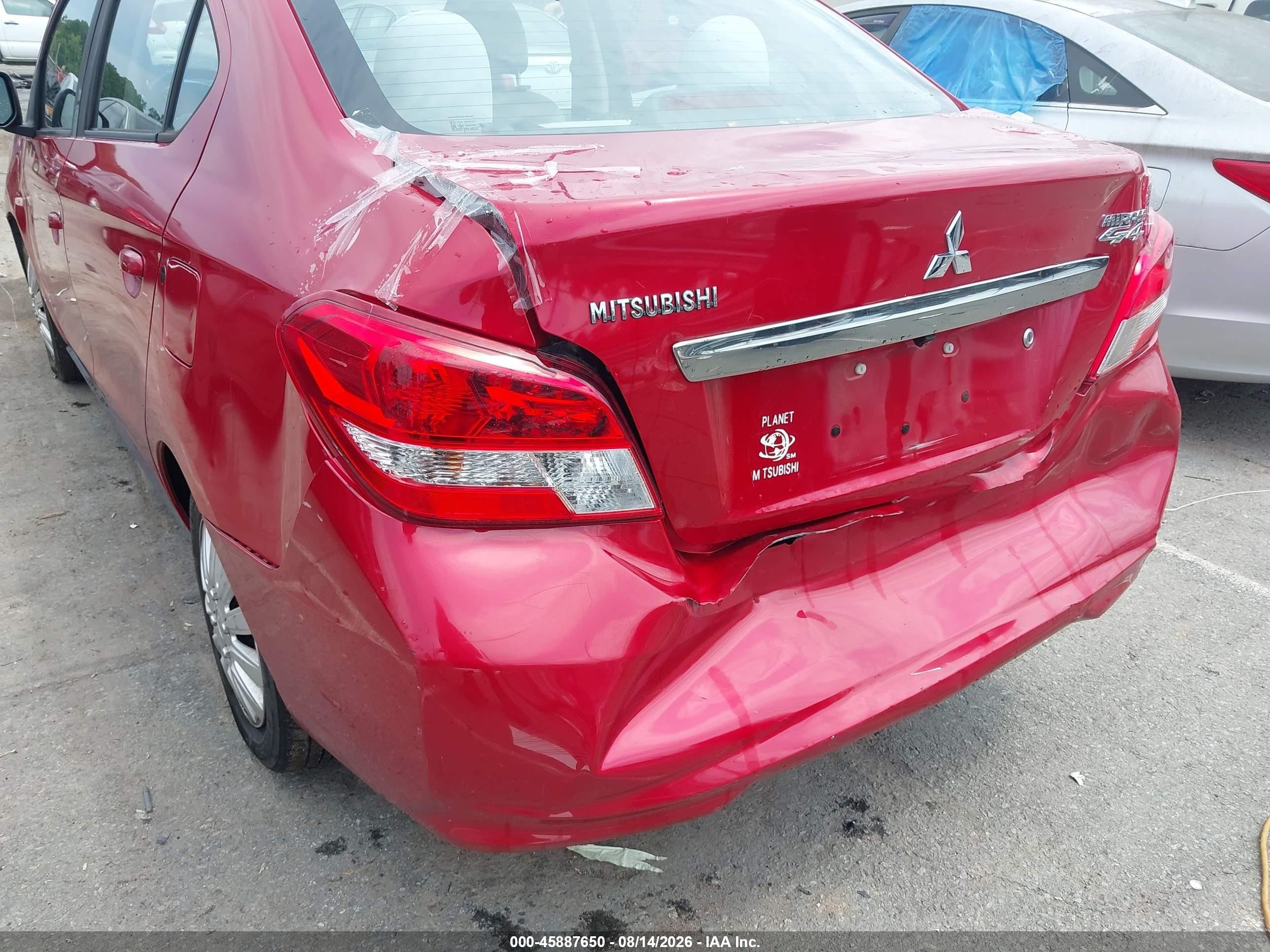 2019 Mitsubishi Mirage G4 Es Red vin: ML32F3FJ0KHF17446