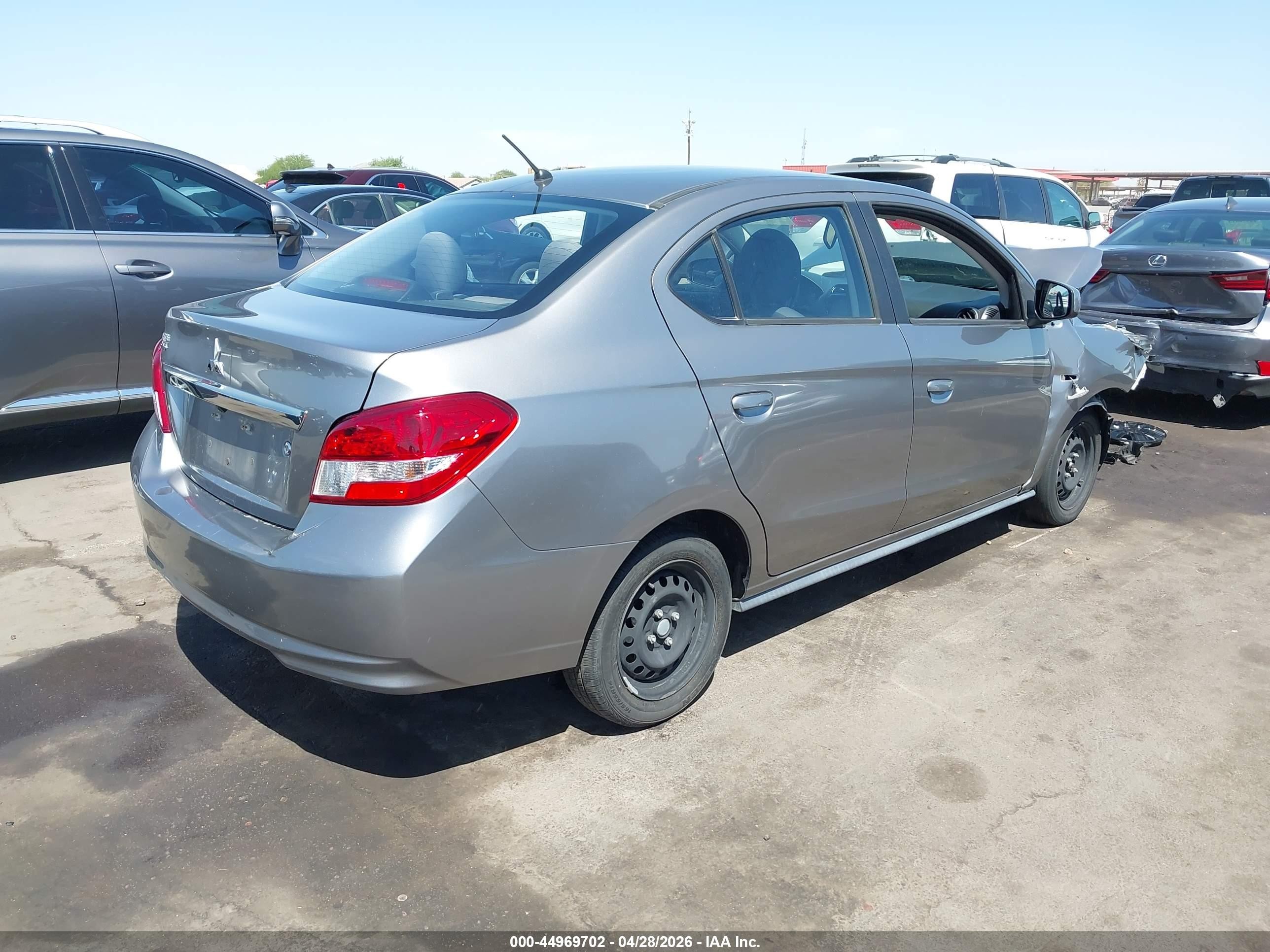 2020 Mitsubishi Mirage G4 Es Серый vin: ML32F3FJ1LHF03296