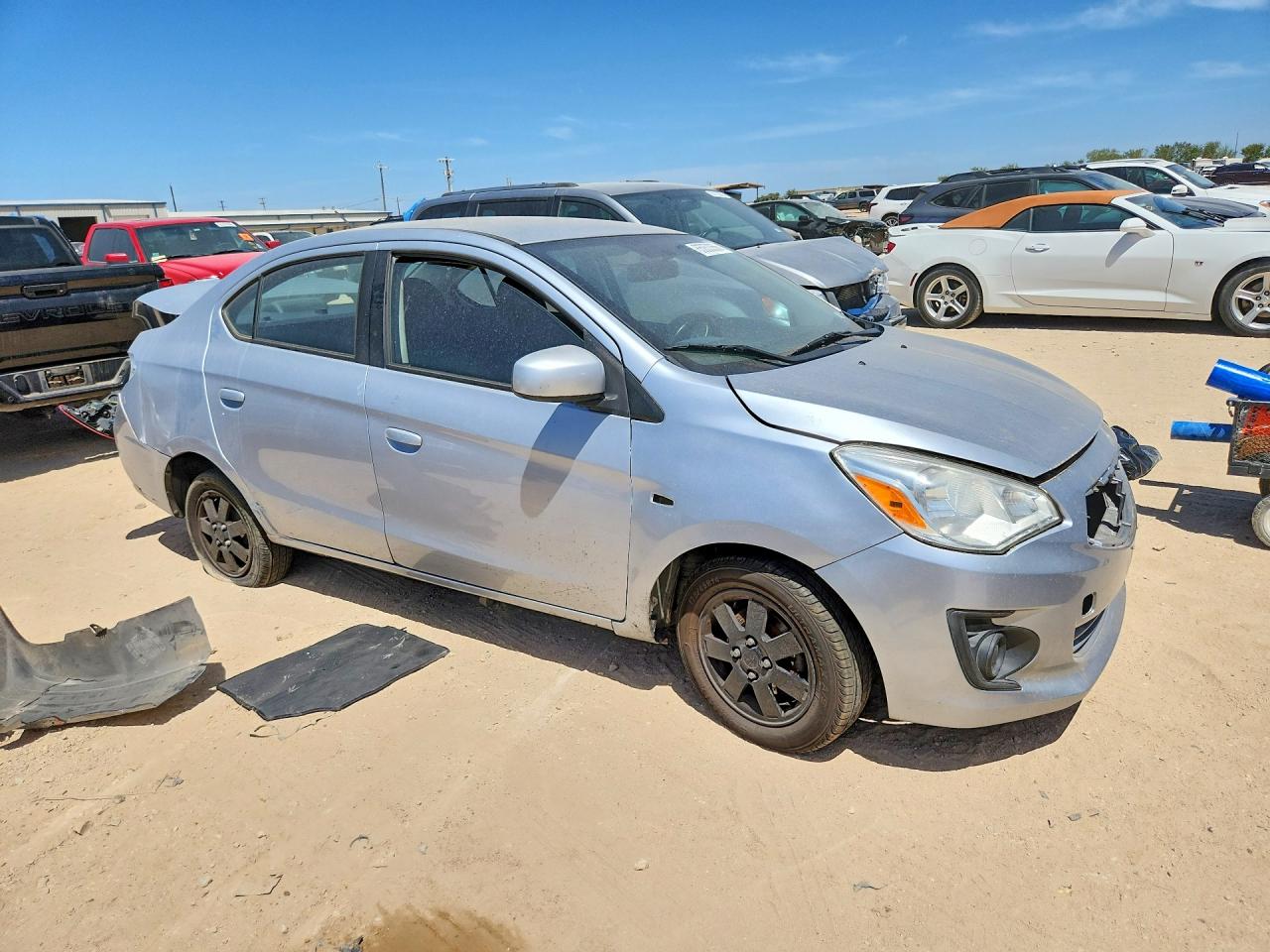 2018 Mitsubishi Mirage G4 Es Silver vin: ML32F3FJ3JHF01806
