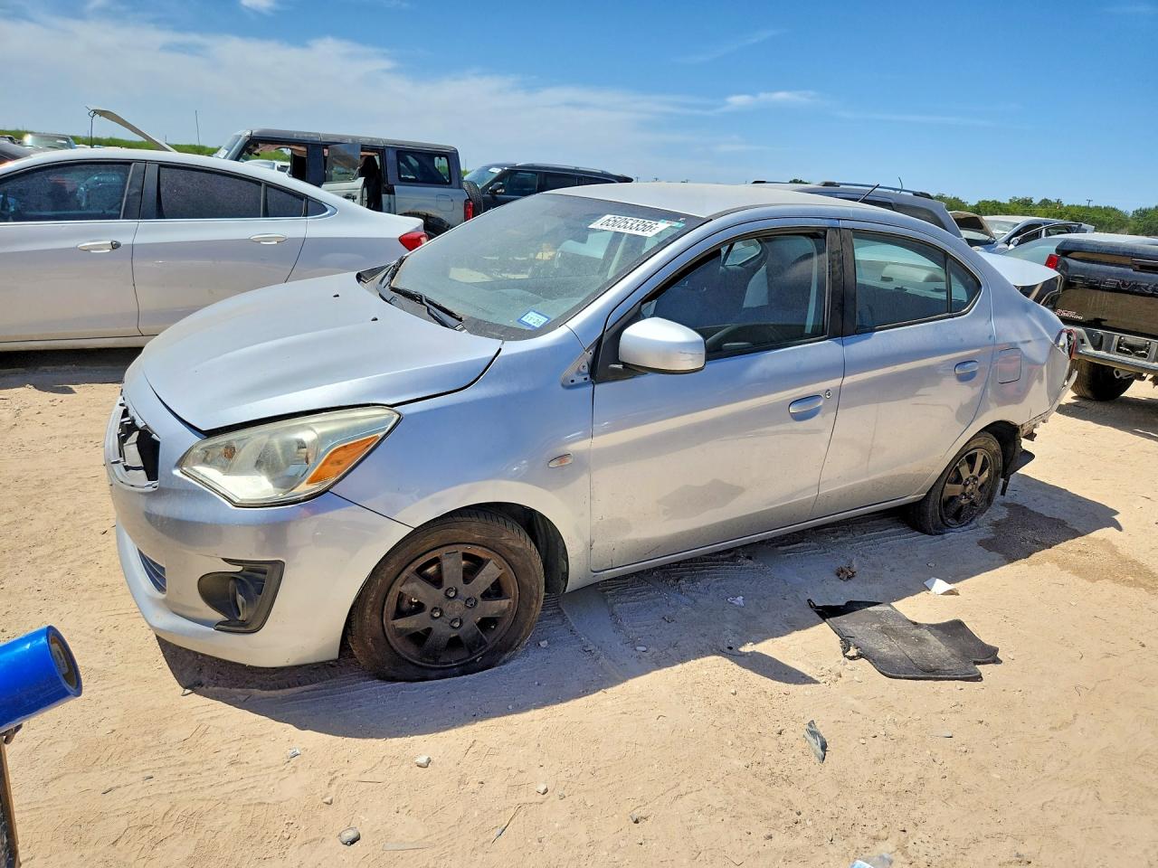 2018 Mitsubishi Mirage G4 Es Silver vin: ML32F3FJ3JHF01806