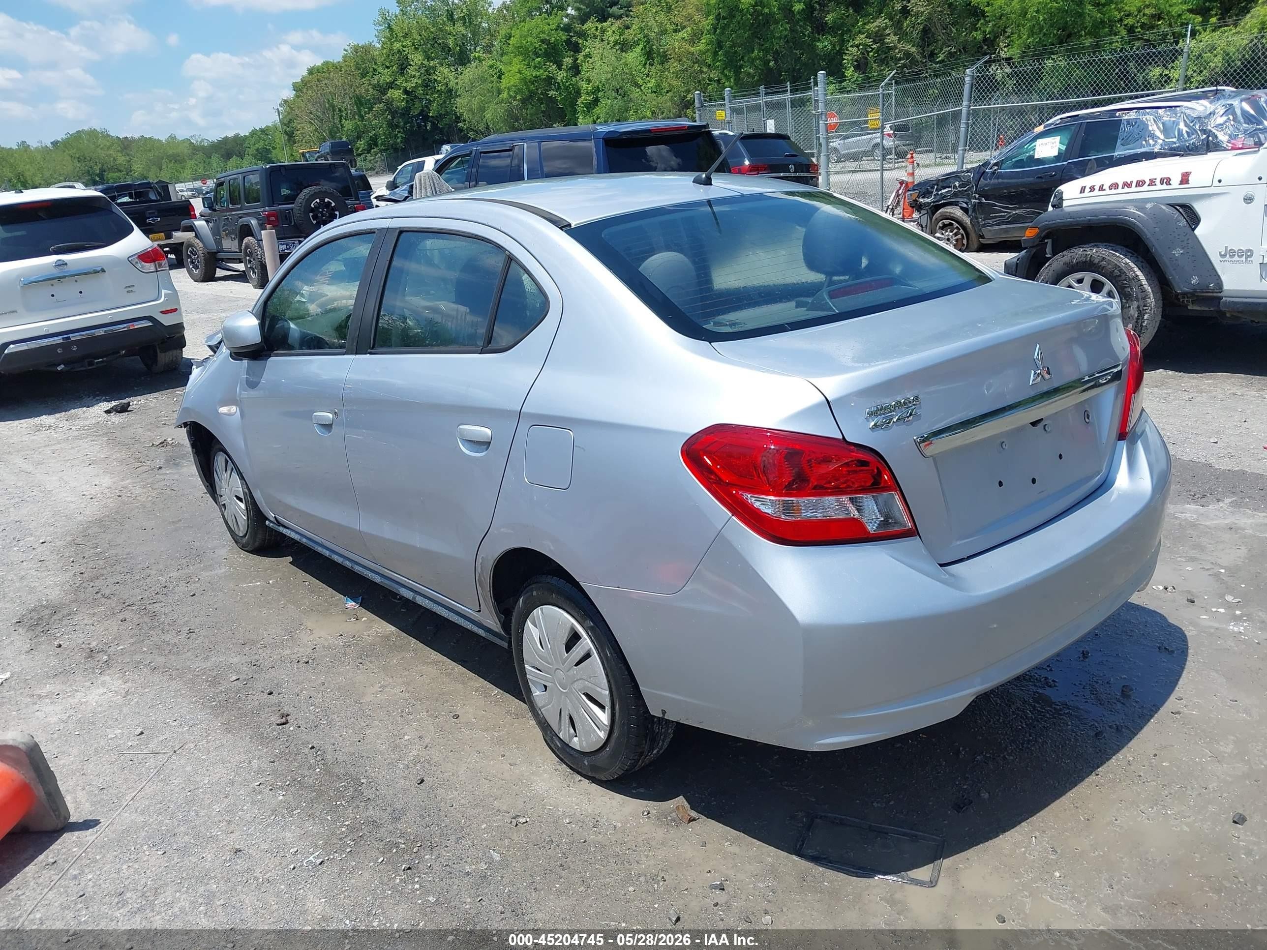 2020 Mitsubishi Mirage G4 Es Silver vin: ML32F3FJ4LHF06337