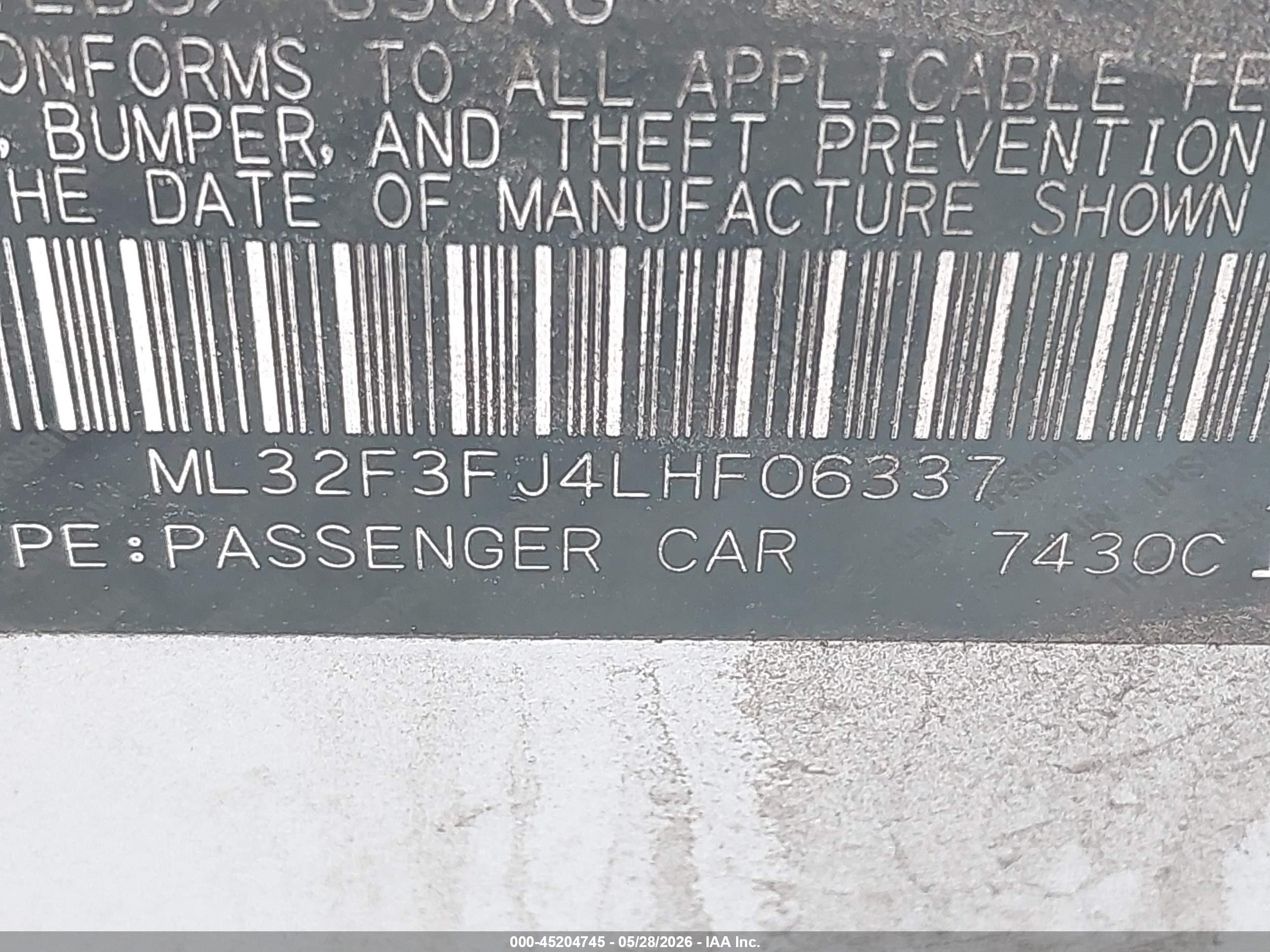 2020 Mitsubishi Mirage G4 Es Silver vin: ML32F3FJ4LHF06337